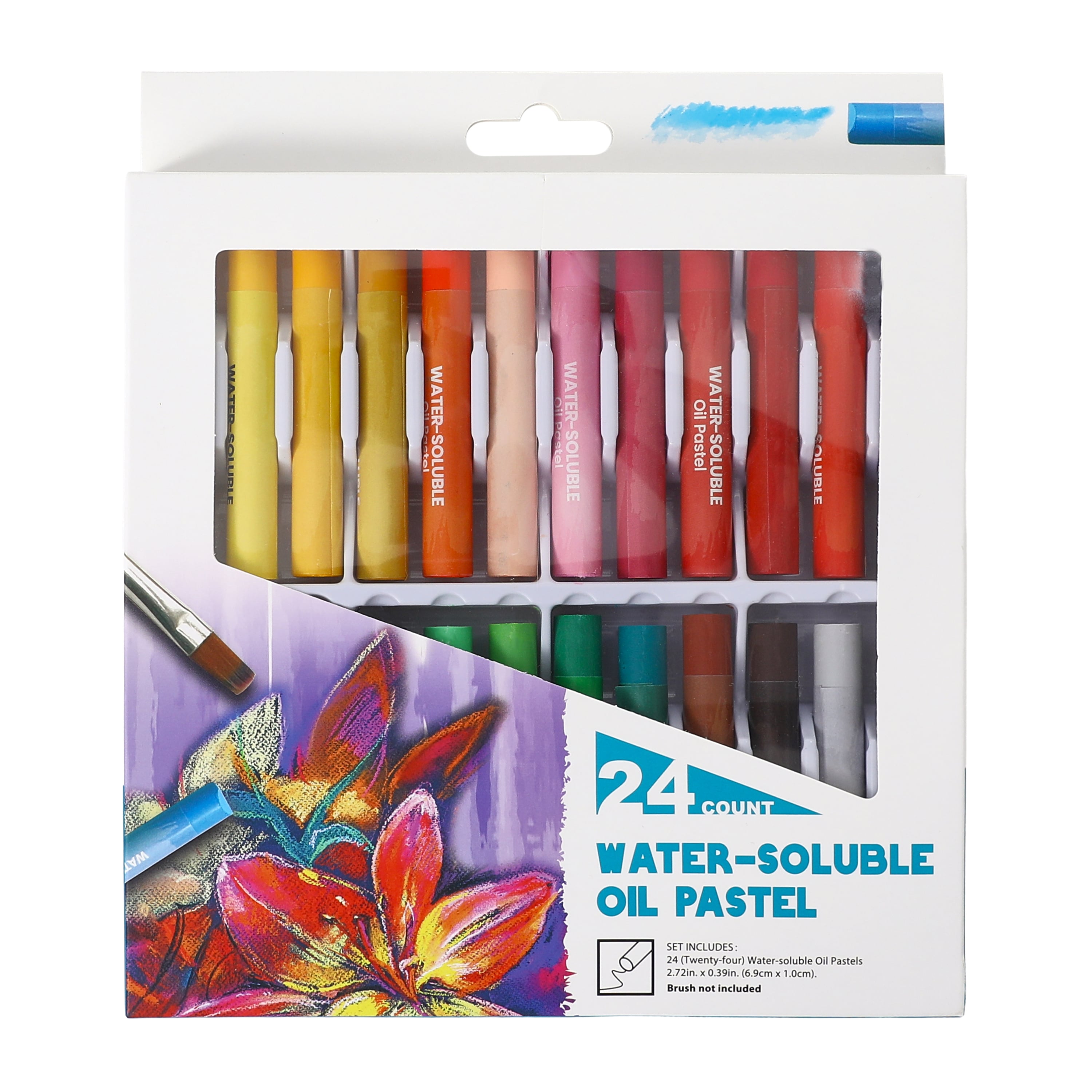 Kit Pasteles Oleo Solubles Agua - 24 Colores Brillantes para Artistas 2