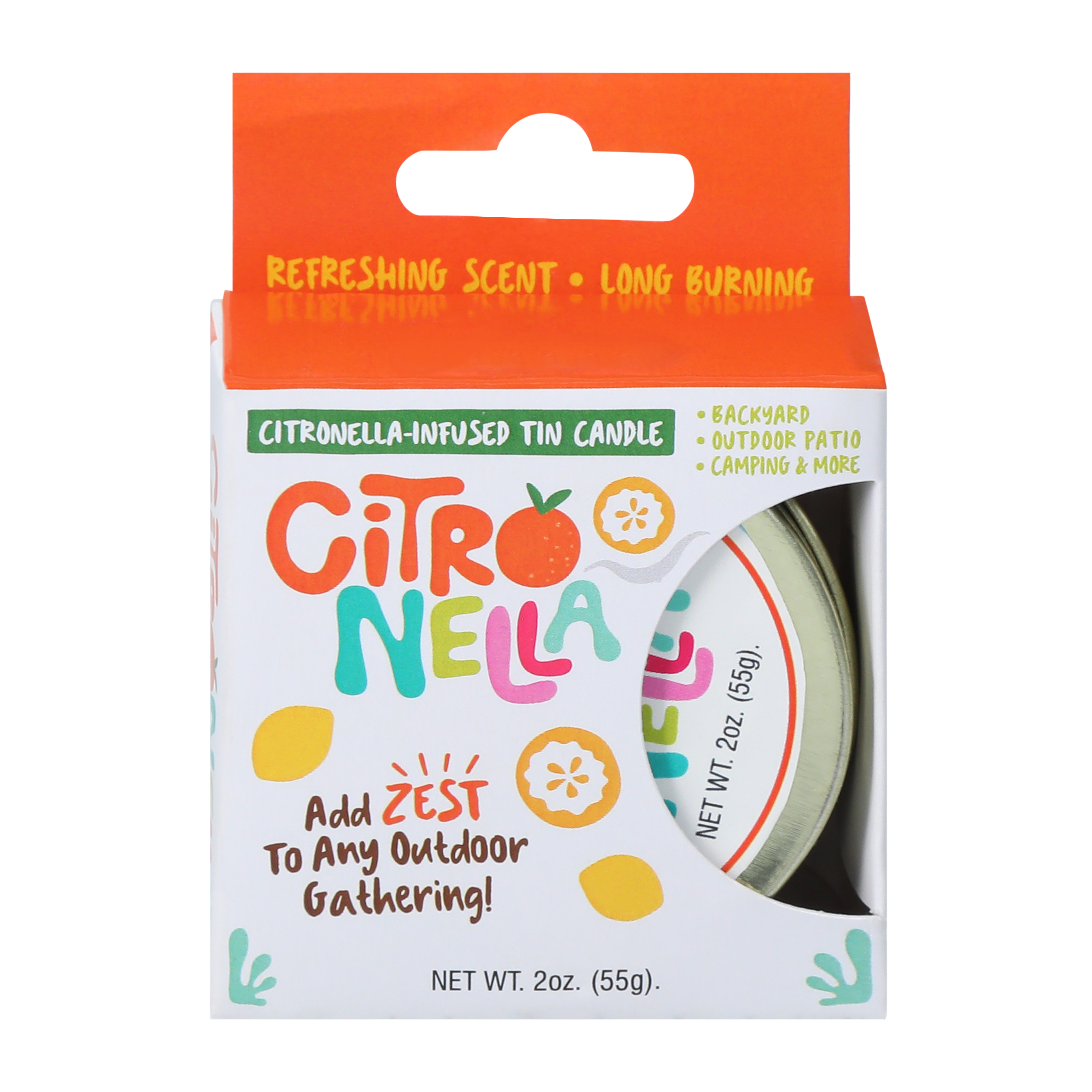 Citronella Infused Tin Candle 2oz