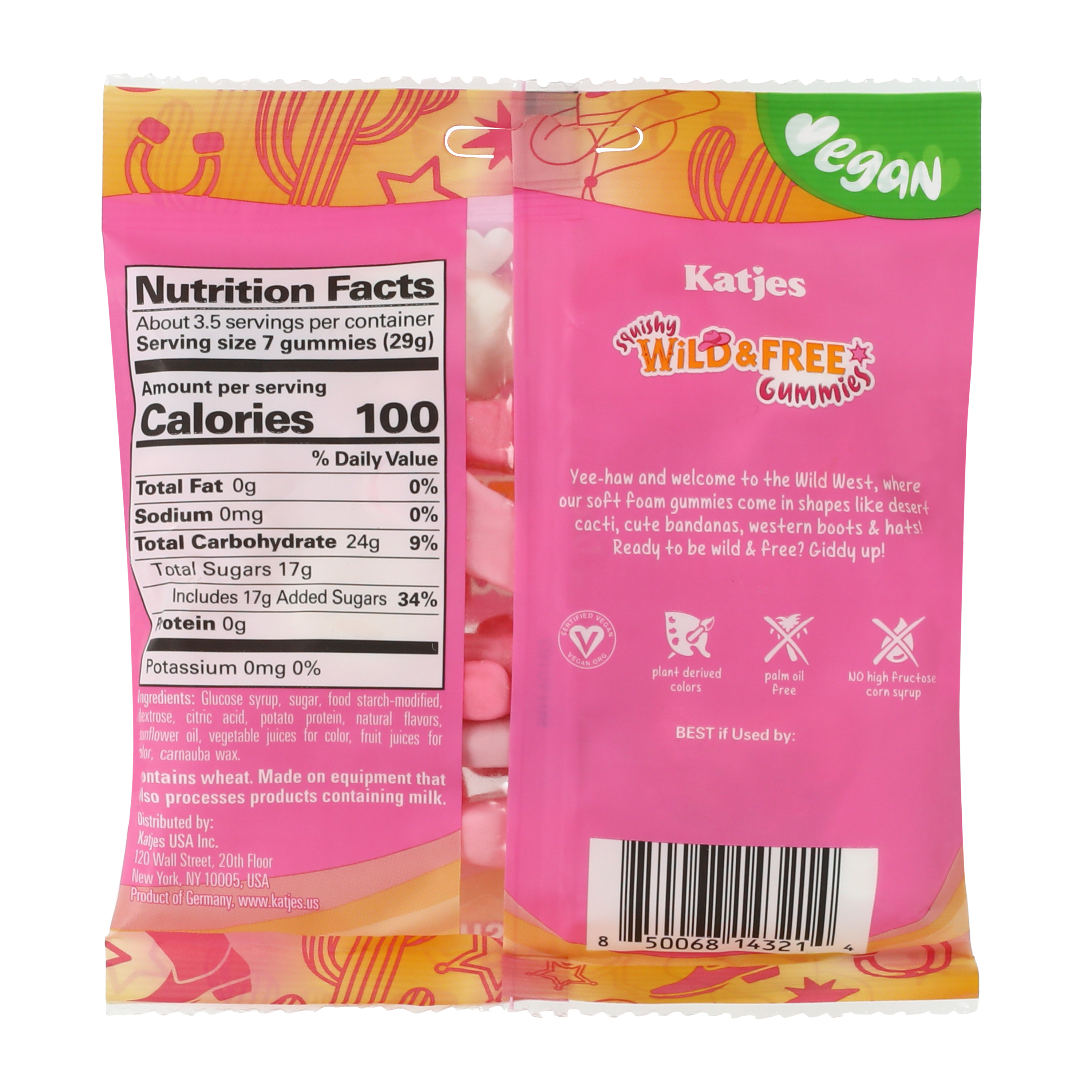 Katjes® Squishy Wild & Free Gummies 3.5oz