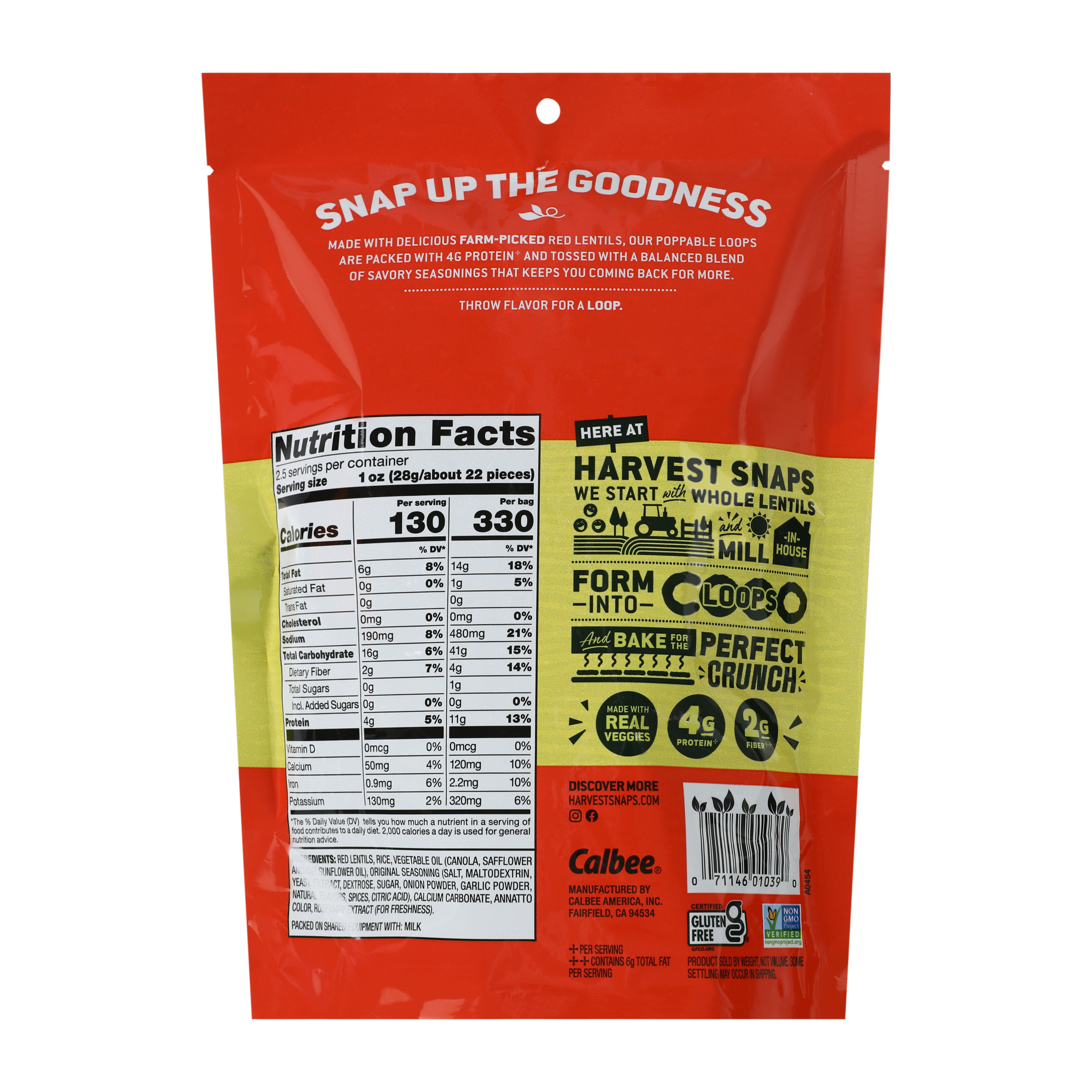 Calbee® Harvest Snaps® Crunchy Loops Original 2.5oz