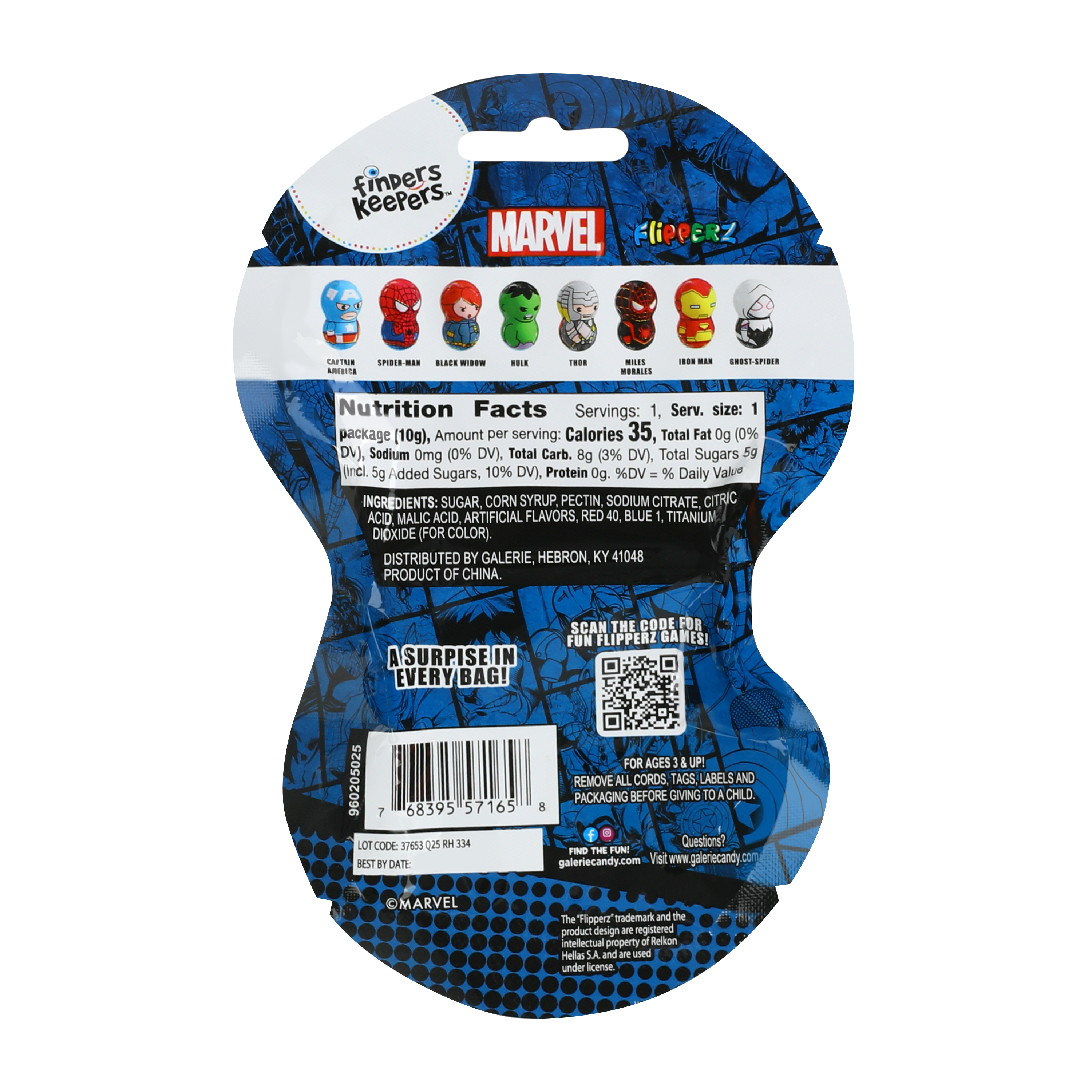 Finders Keepers™ Marvel Flipperz™ Toy & Gummies 0.3oz