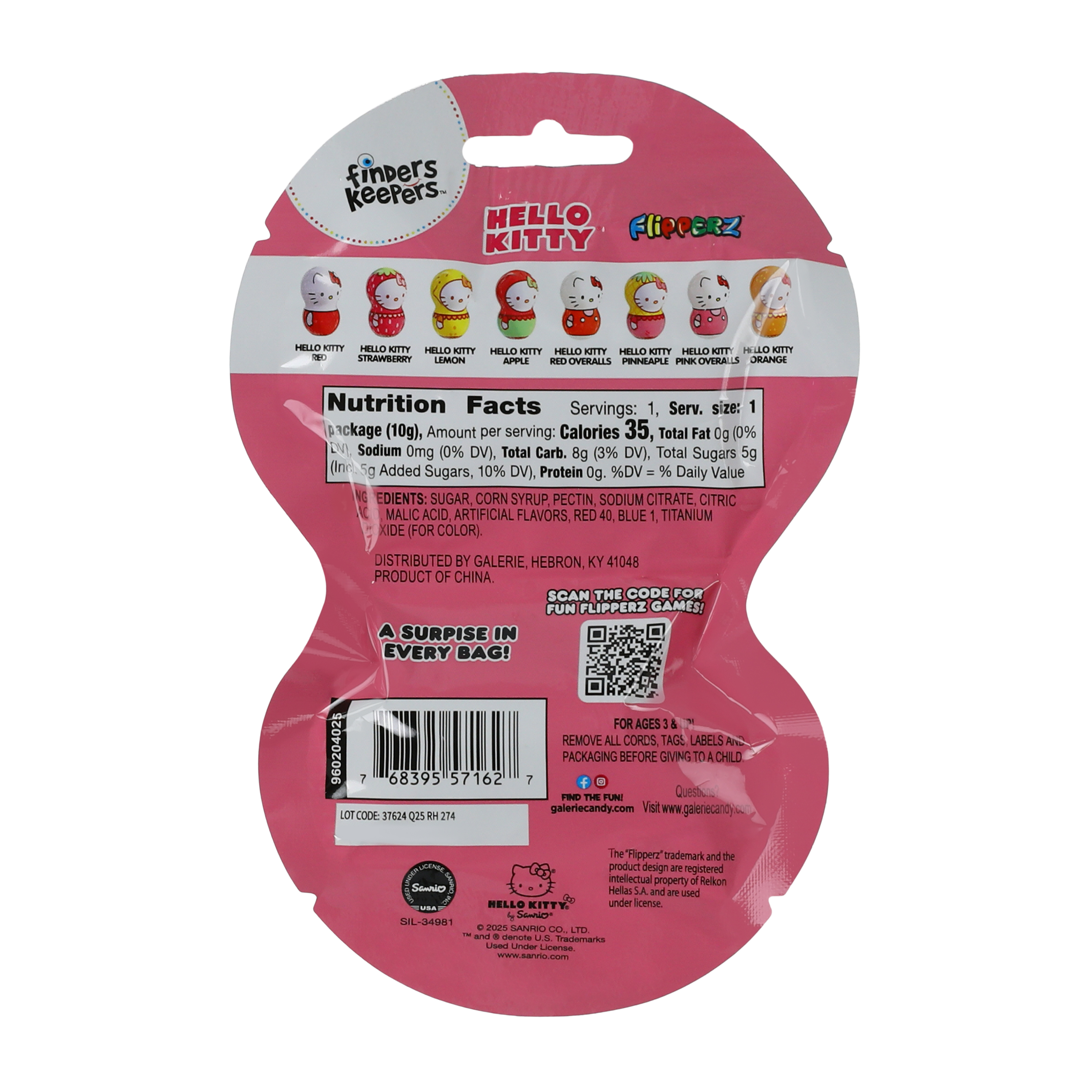 Finders Keepers™ Hello Kitty® Flipperz™ Toy & Gummies 0.3oz