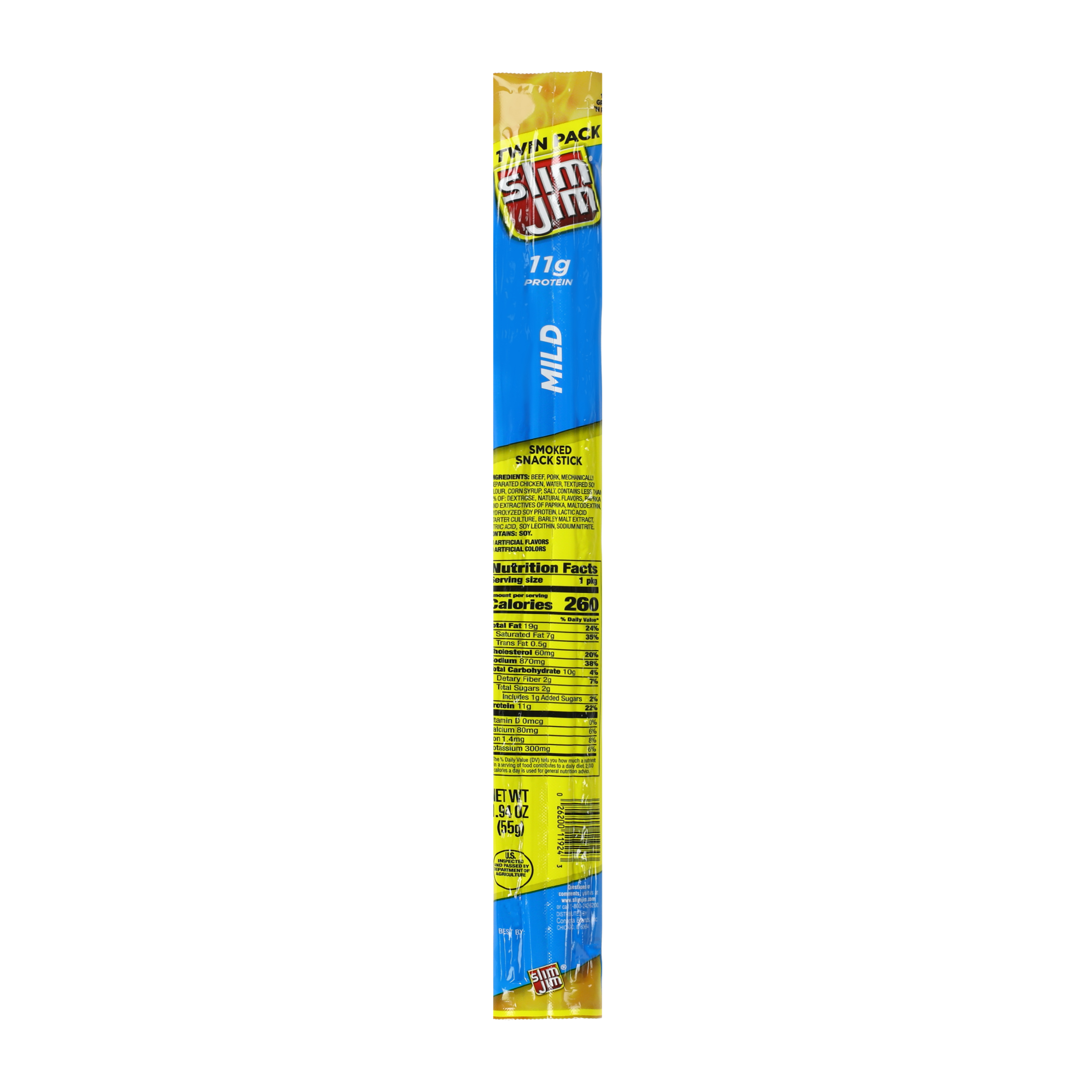 Slim Jim® Twin Pack Mild Smoked Snack Stick 1.9oz