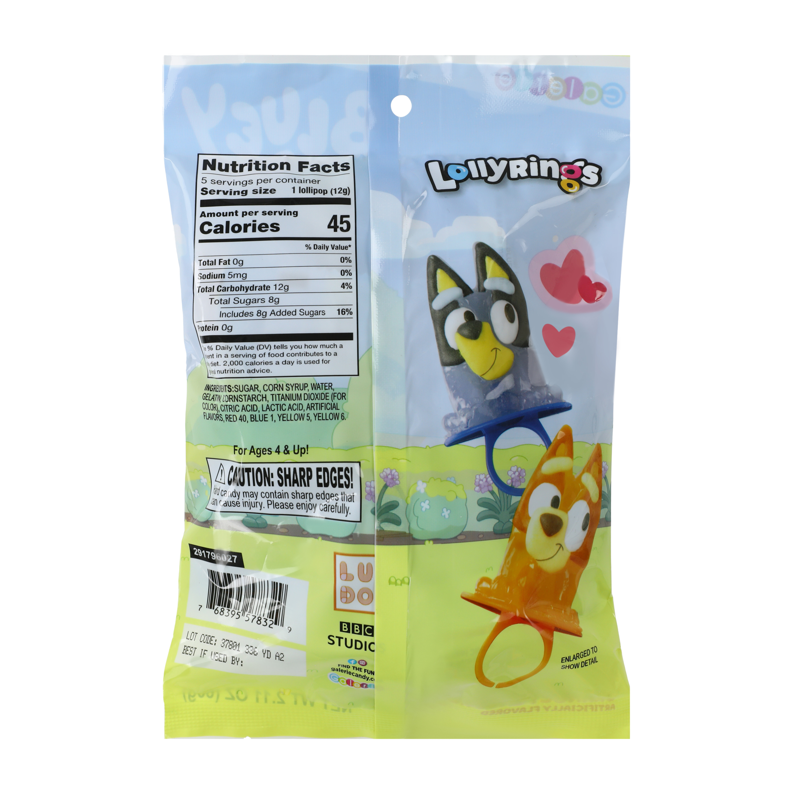Bluey™ Lollyrings Flavored Candy Rings 2.1oz