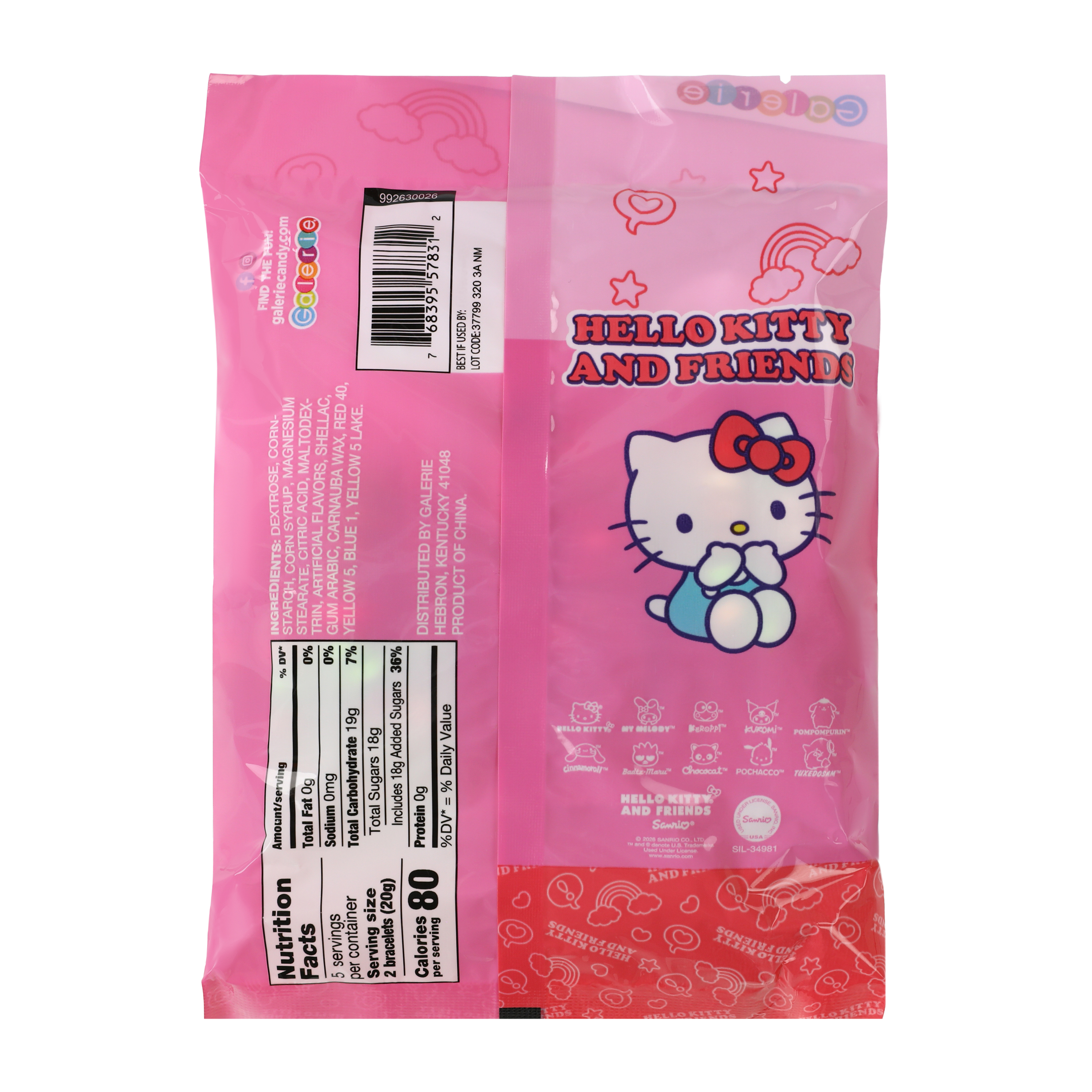 Hello Kitty And Friends® Candy Bracelets 10-Pack 3.5oz