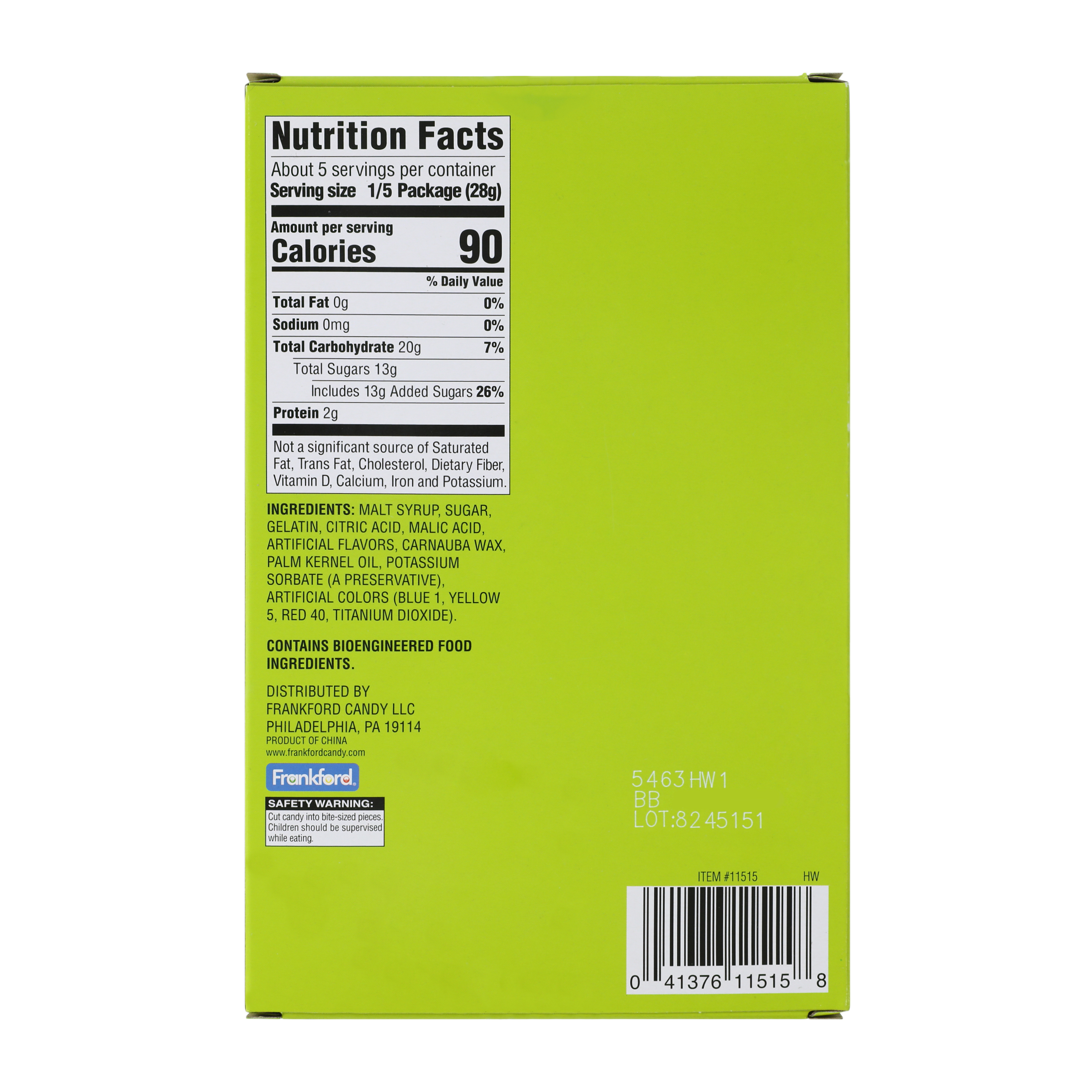 Gummy Frog Candy 5.3oz