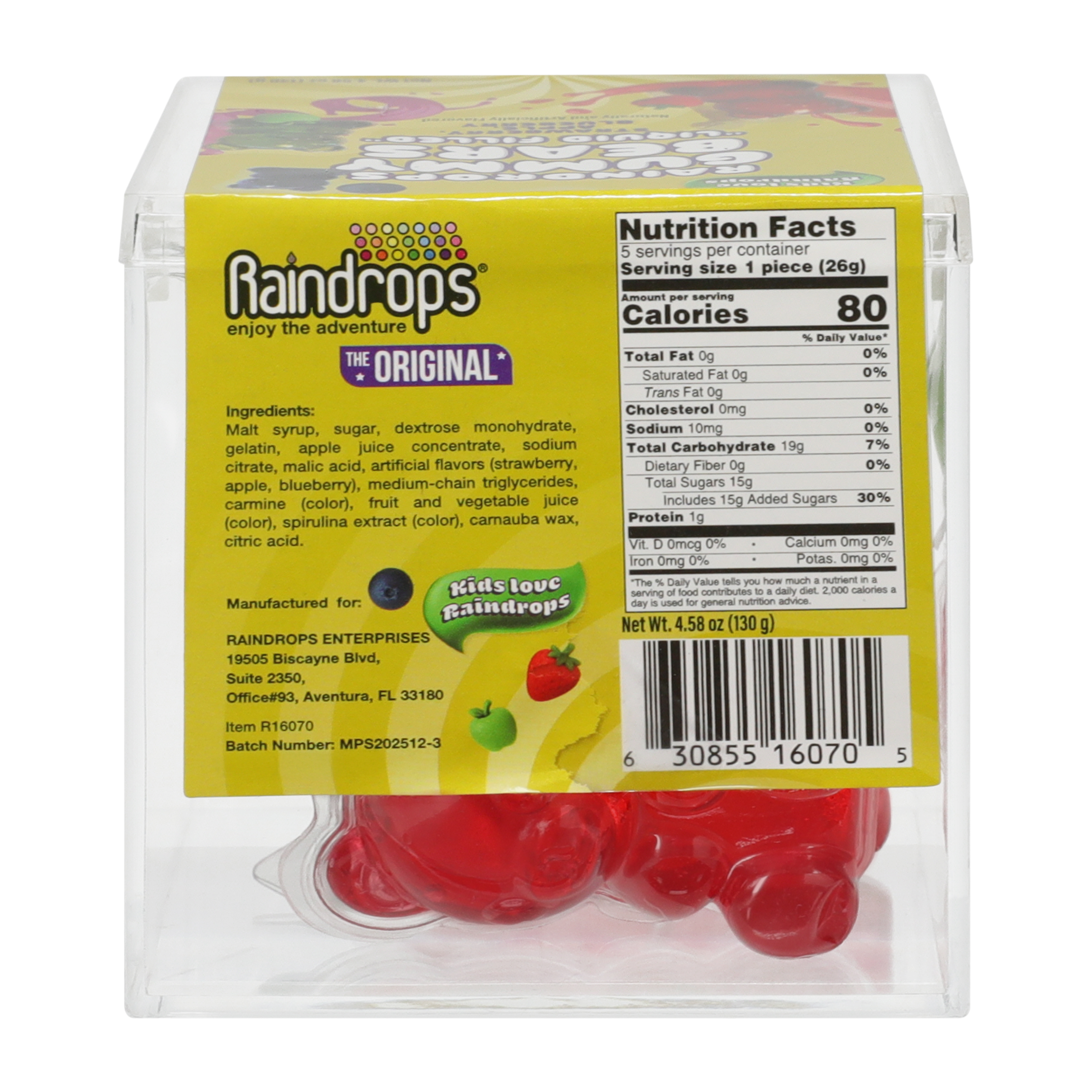 Raindrops® Liquid Filled Gummy Bears 4.5oz