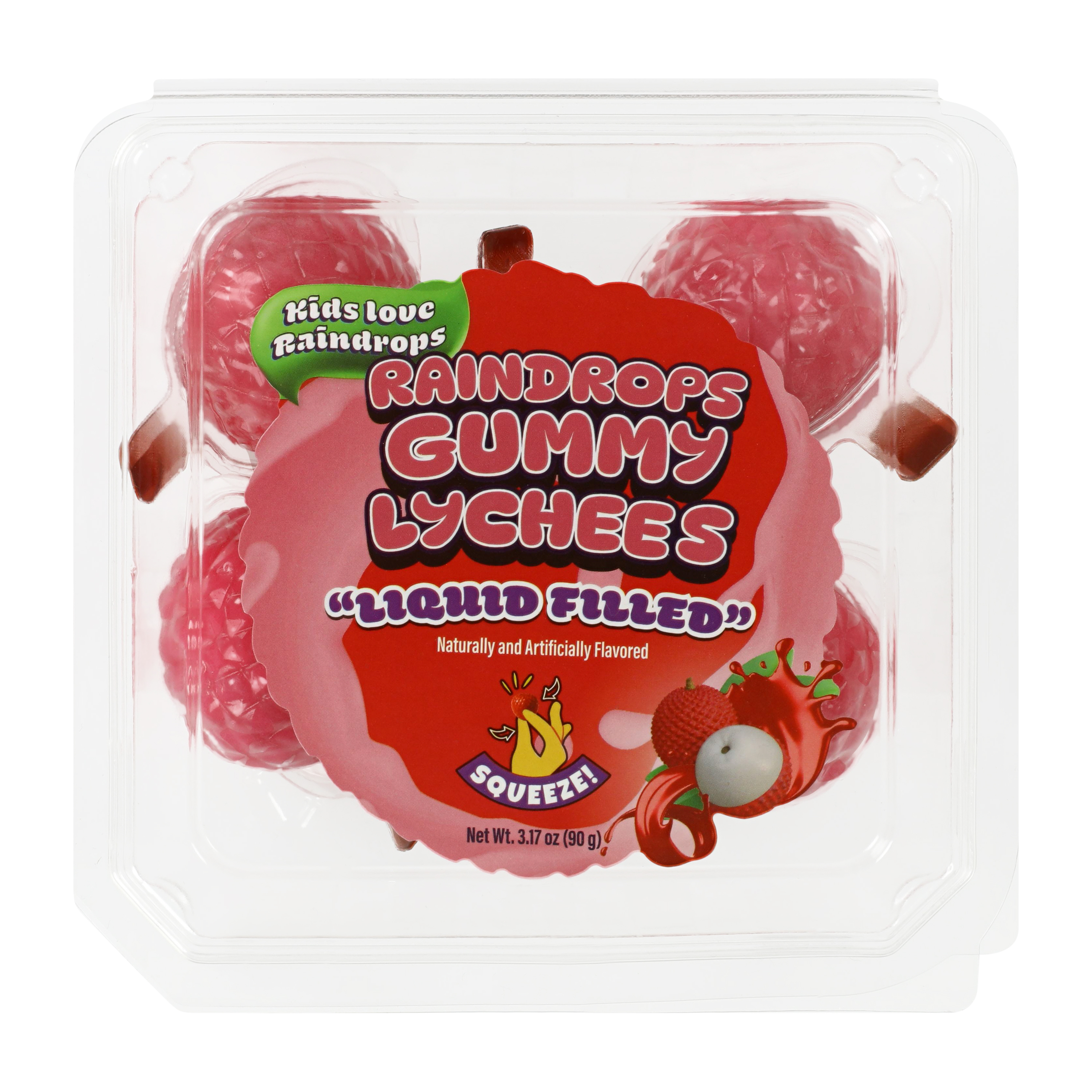 Raindrops® Liquid Filled Gummy Lychees 3.1oz