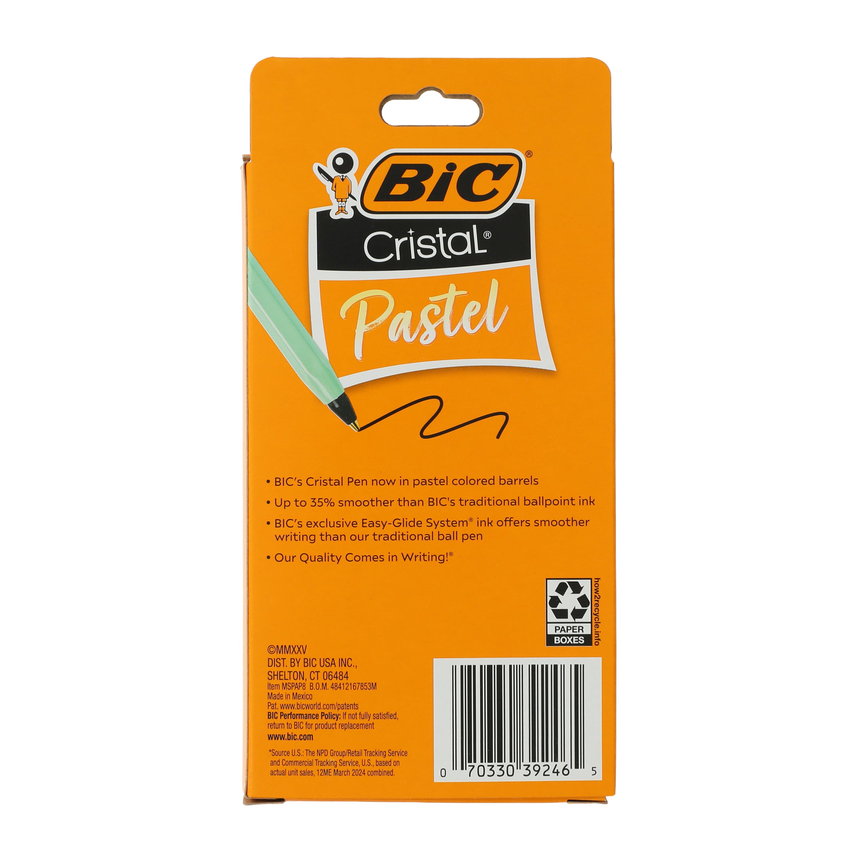 Bic® Cristal Pastel Ball Pens 8-Pack