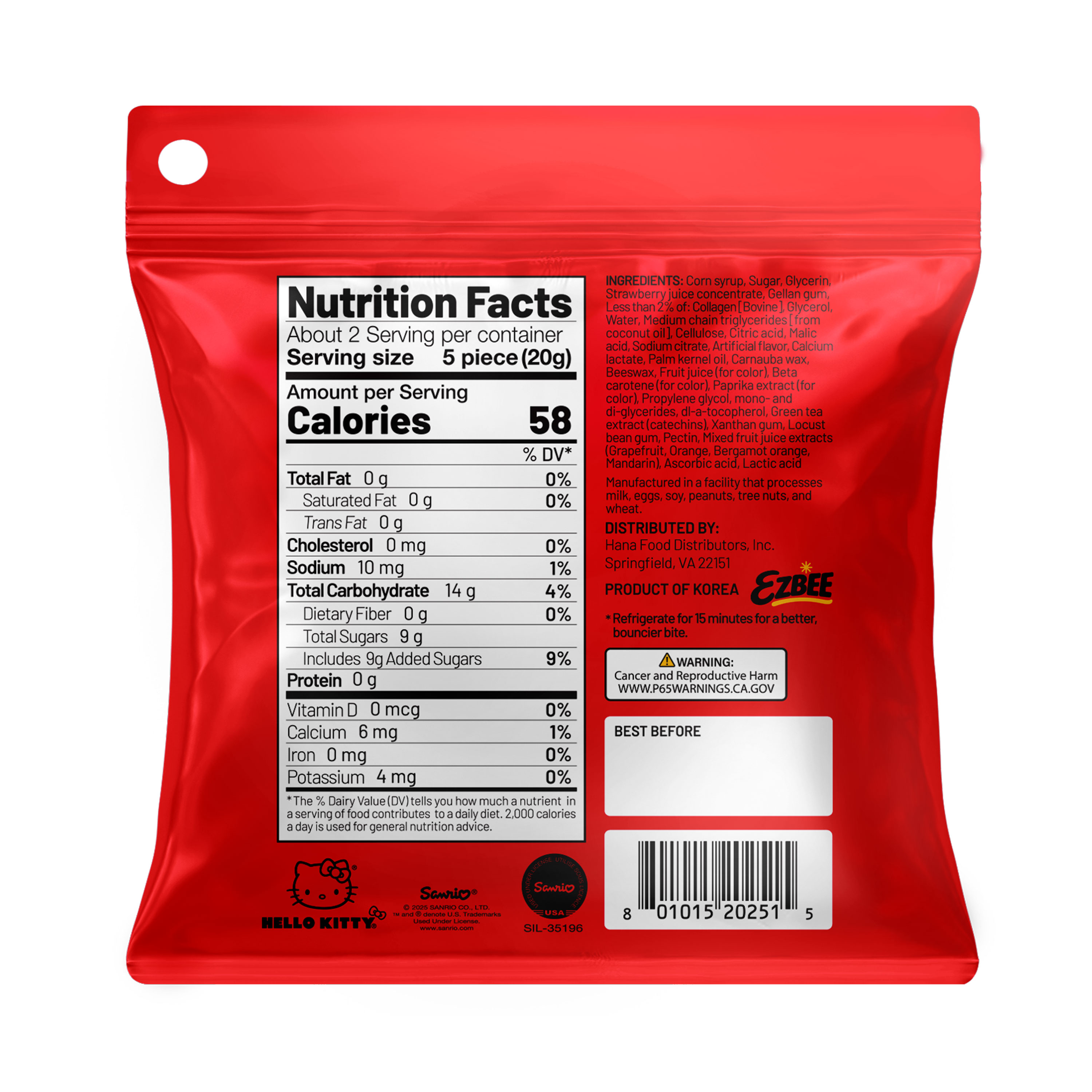 Gelly Jelly Hello Kitty® Candy 1.4oz