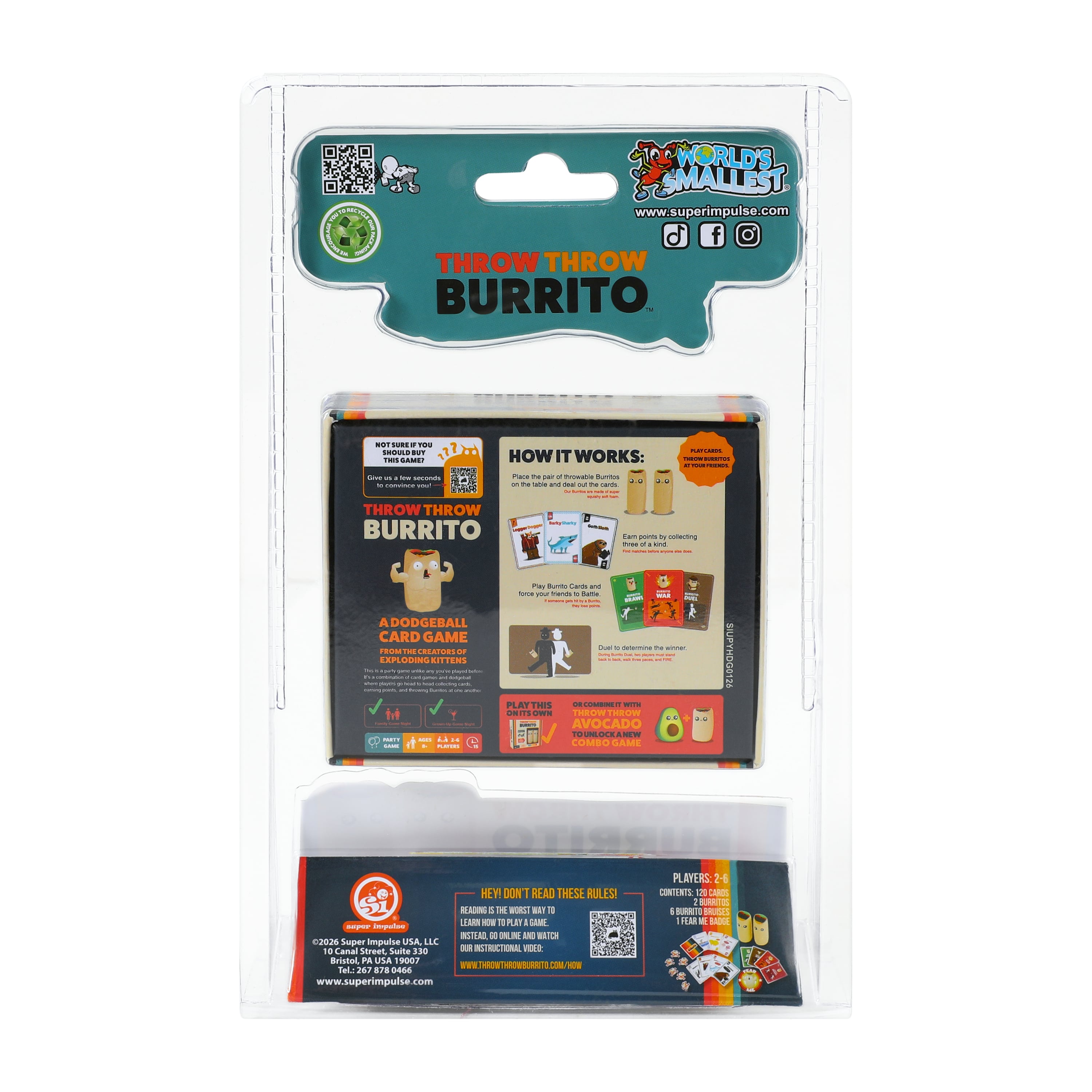 World's Smallest® Throw Throw Burrito™ A Dodge Ball Card Game