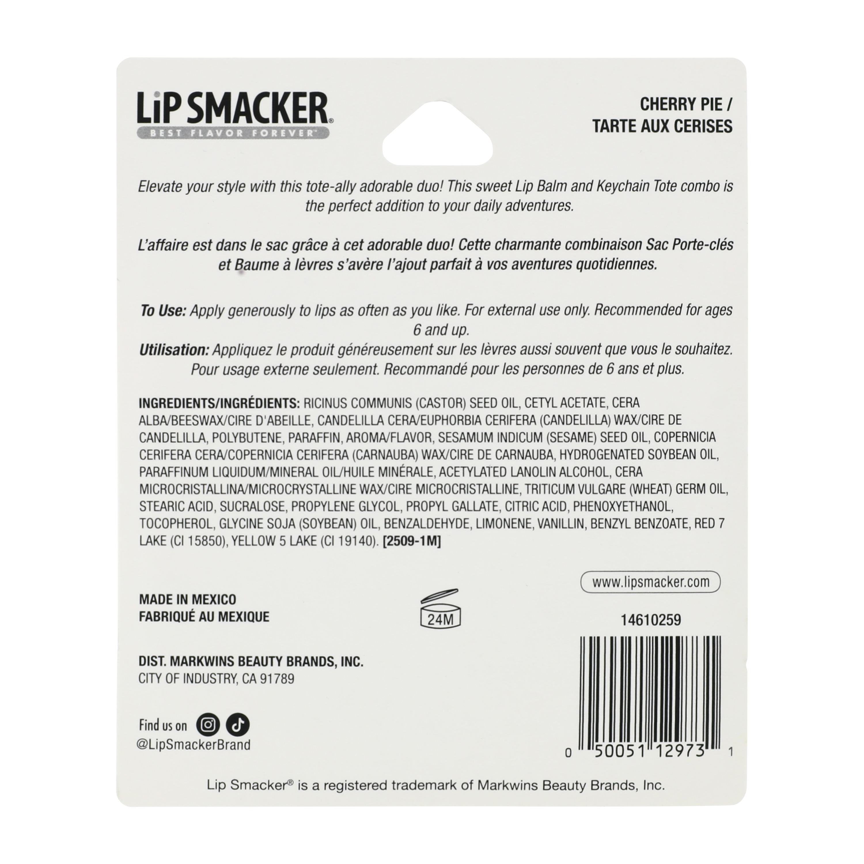 Lip Smacker® Cherry Pie Lip Balm & Tote Pack
