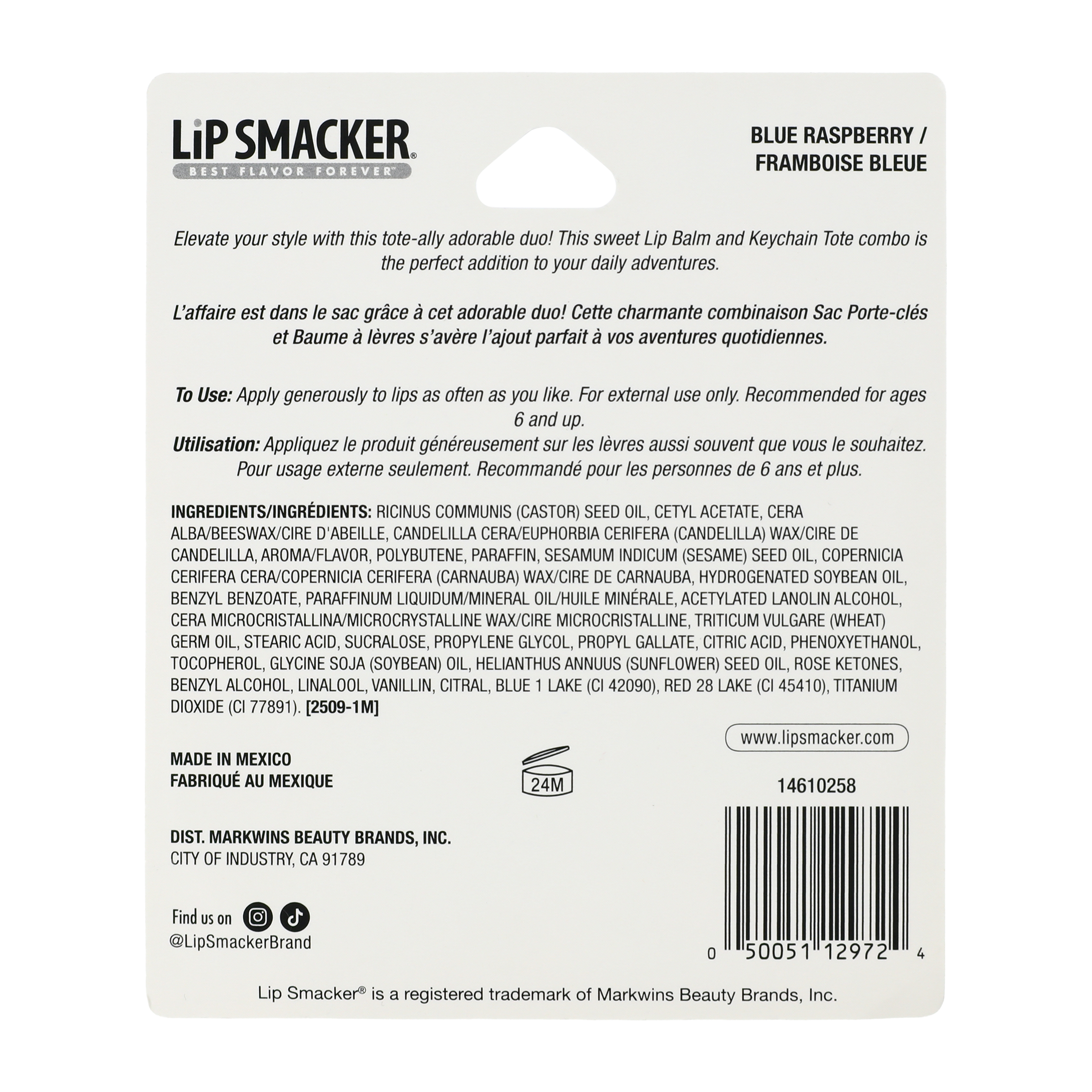 Lip Smacker® Blue Raspberry Lip Balm & Tote Bag Set