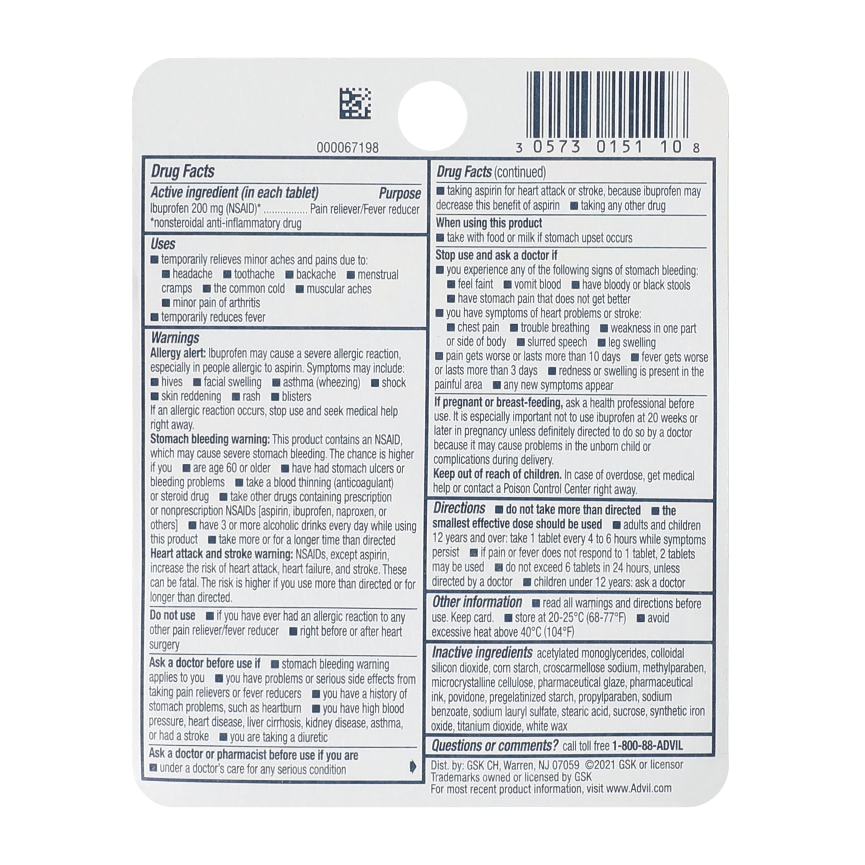Advil Pocket Pack Tablets 10-Pack