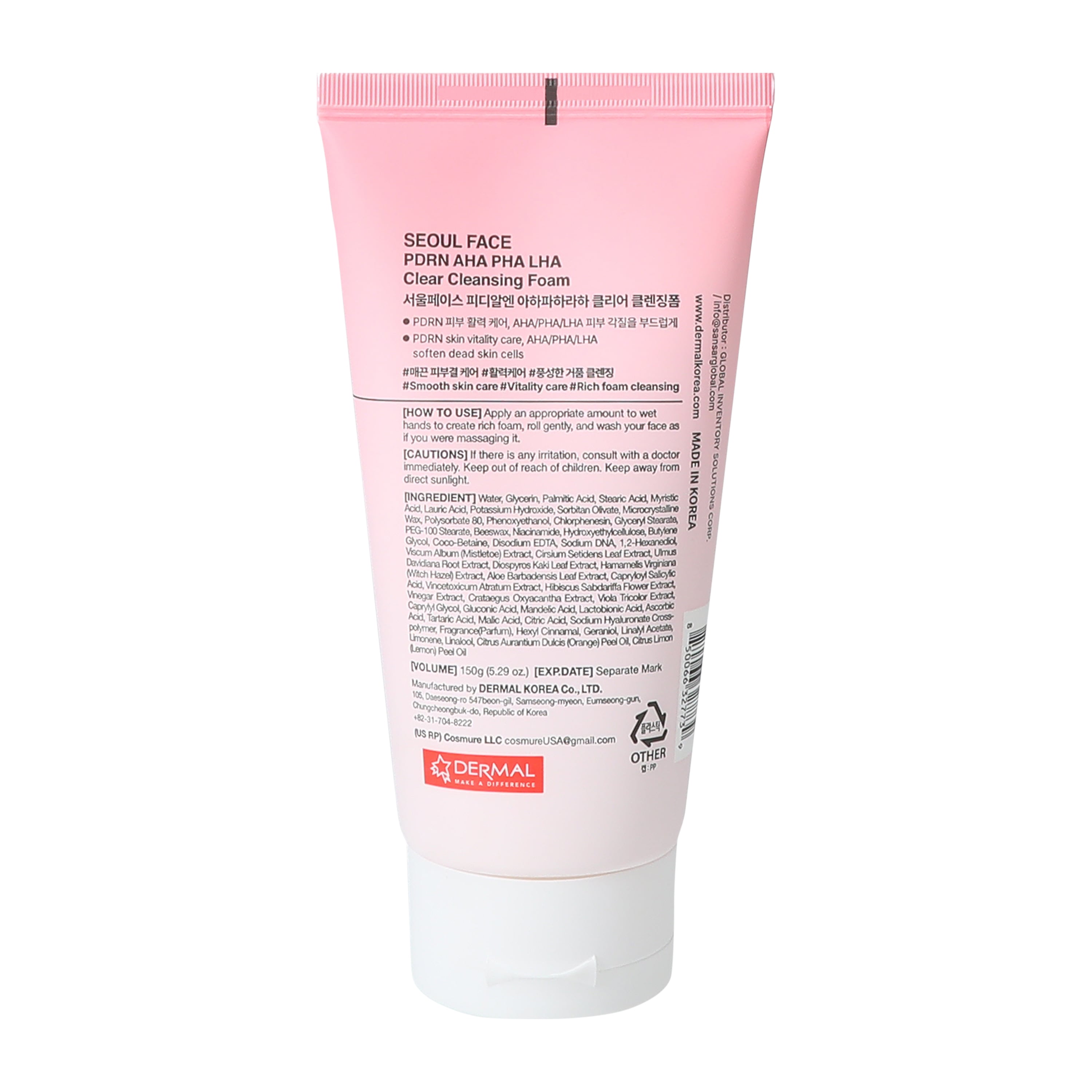 PDRN Aha Pha Lha Clear Cleansing Foam 5.2oz