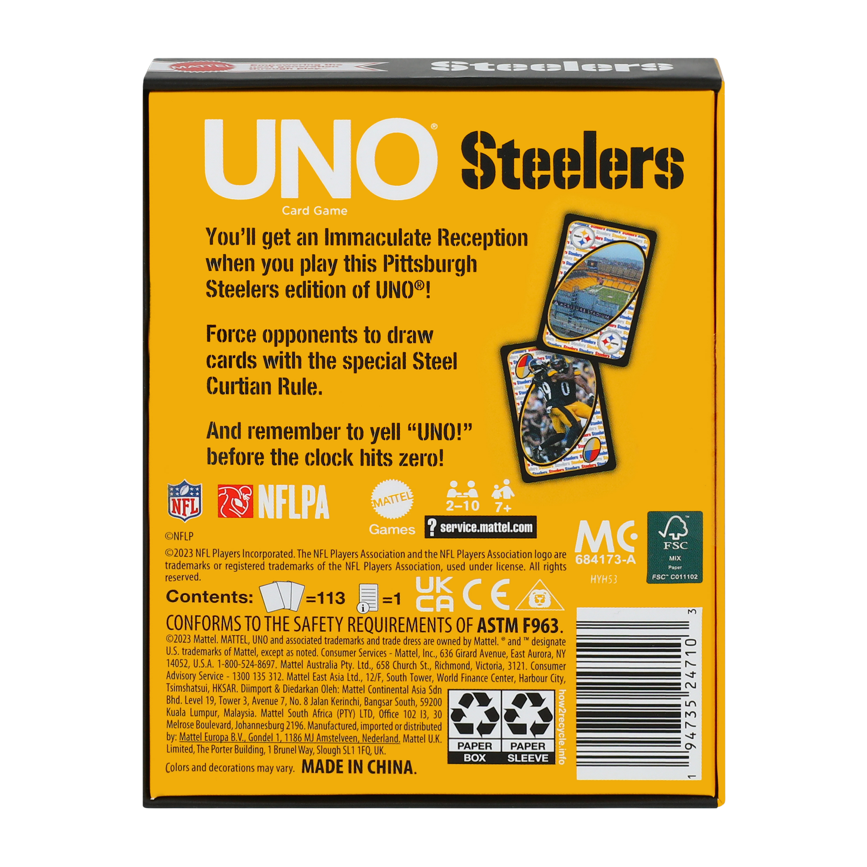 UNO® NFL Steelers Card Game