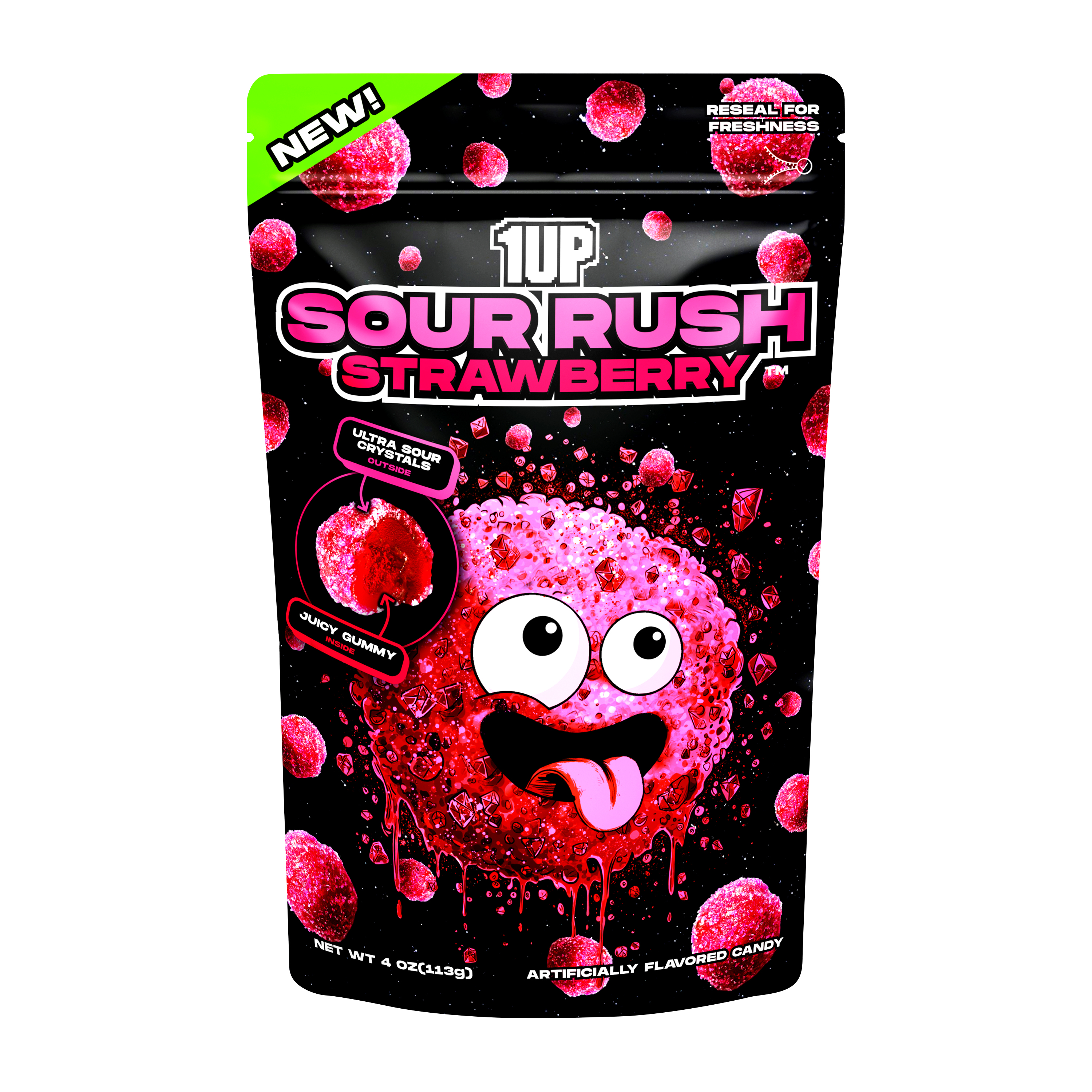 1Up Sour Rush Flavored Candy 4oz