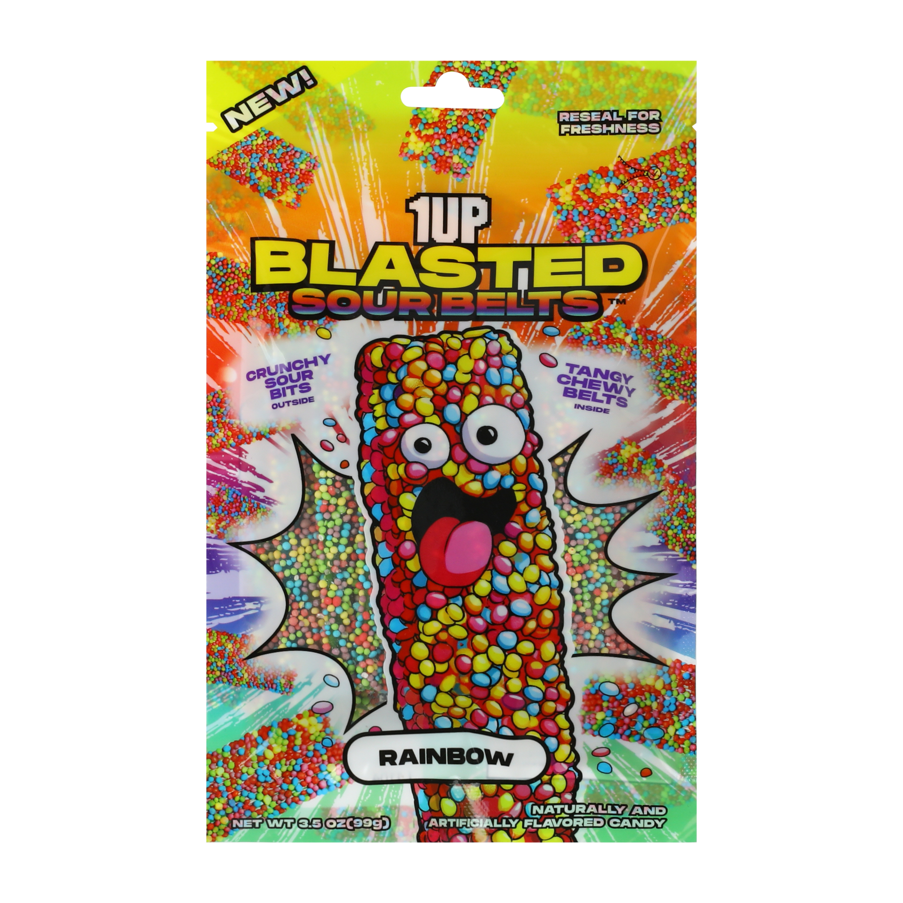 1UP Blasted Sour Belts™ Flavored Candy 3.5oz