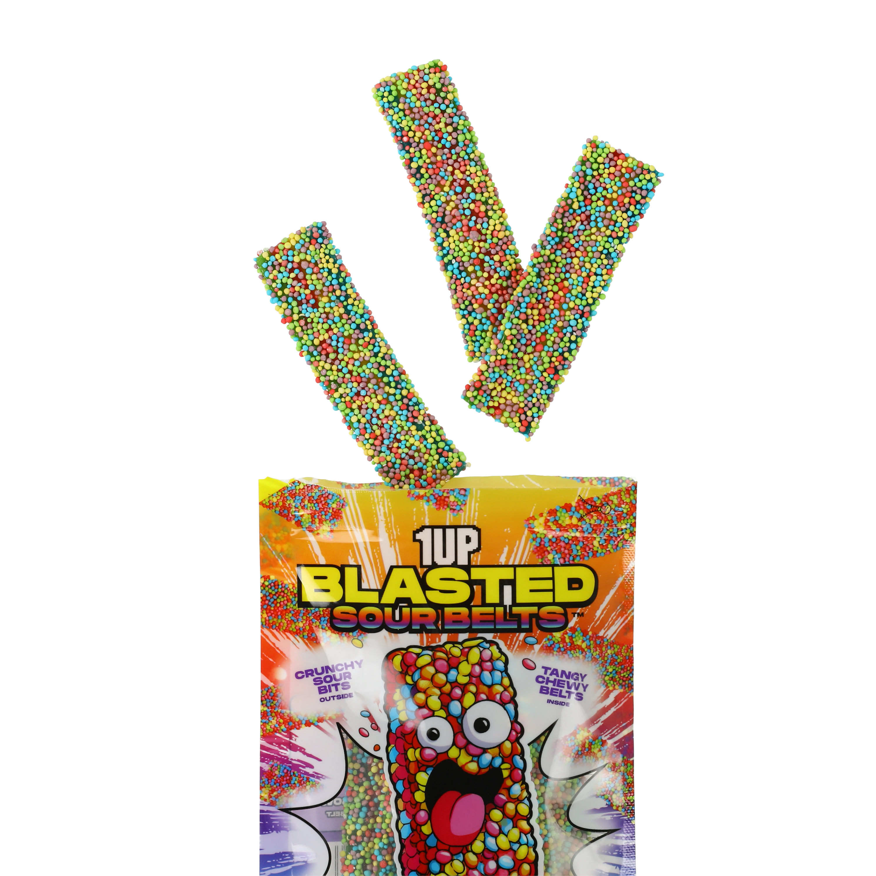 1UP Blasted Sour Belts™ Flavored Candy 3.5oz