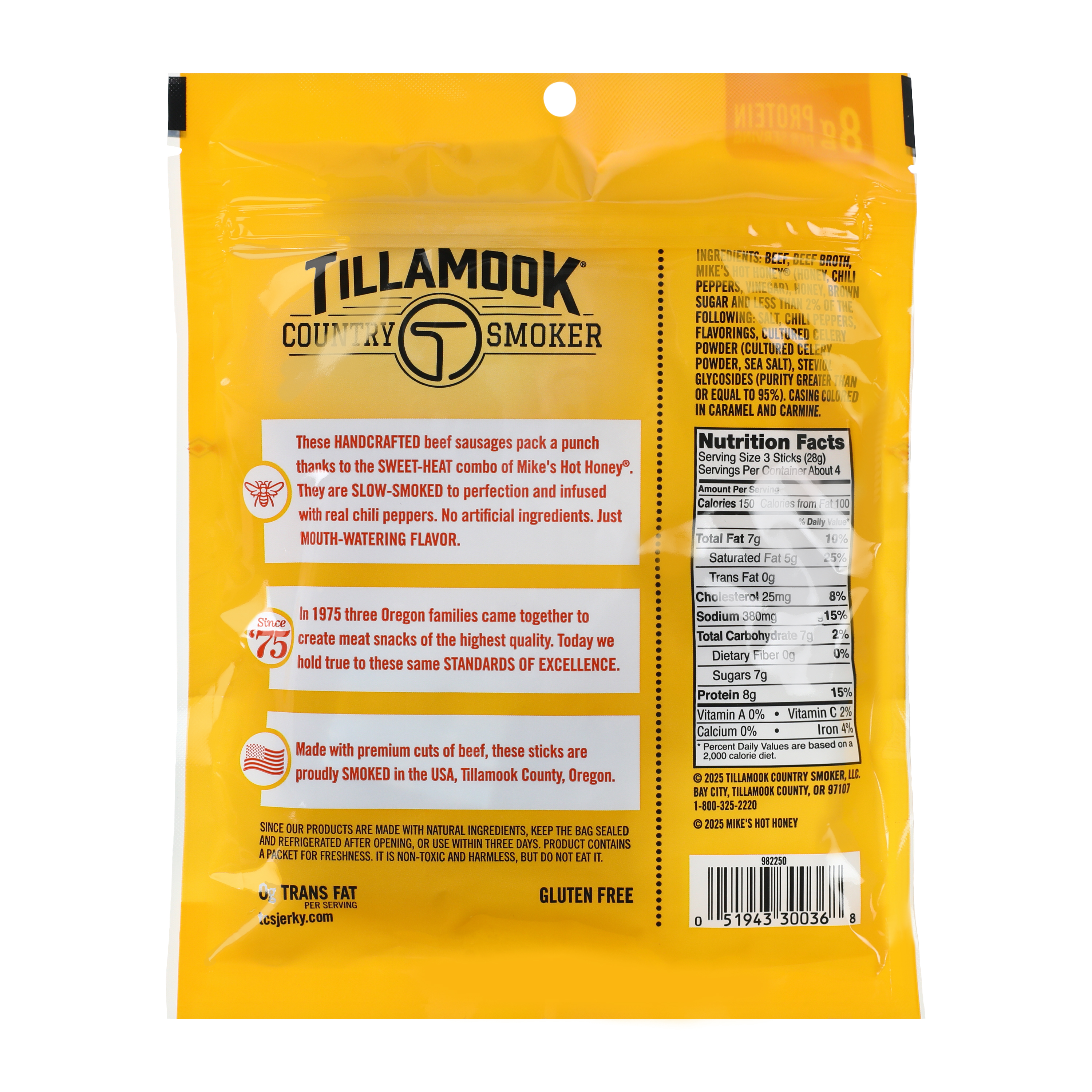 Tillamook® Country Smoker Mike's Hot Honey Smoked Sausages