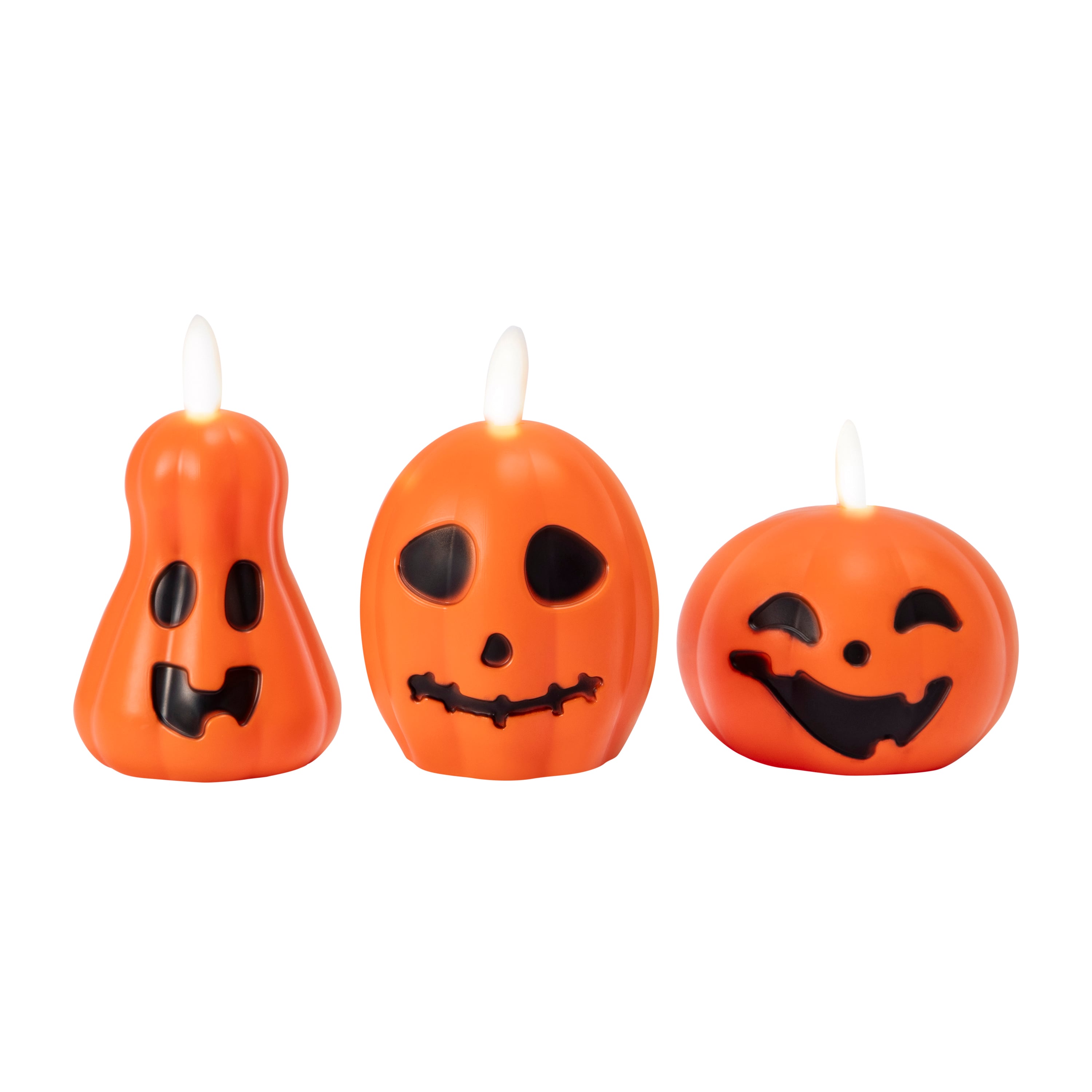 Velas LED Calabaza Halloween Pack de 3 2