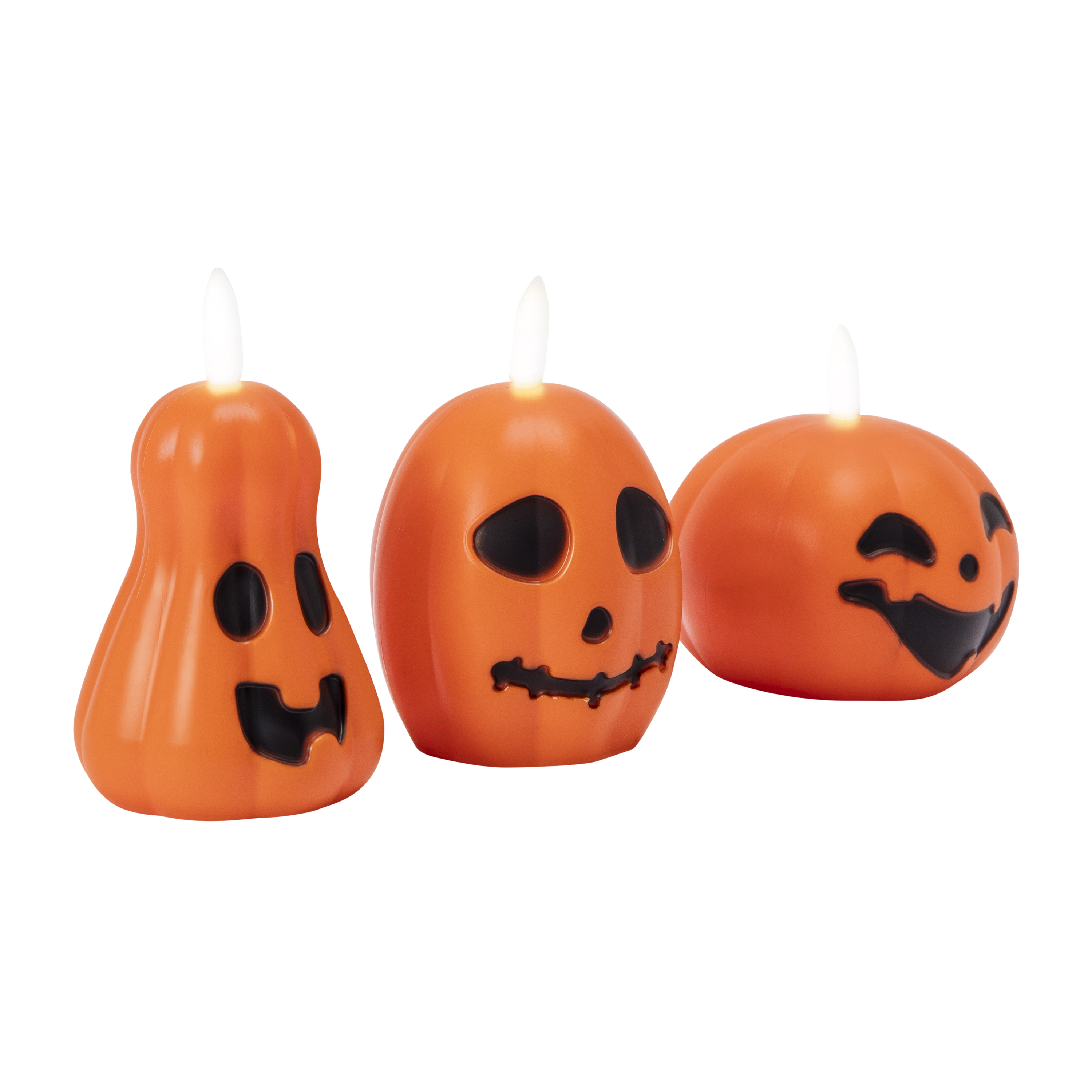Velas LED Calabaza Halloween Pack de 3 3