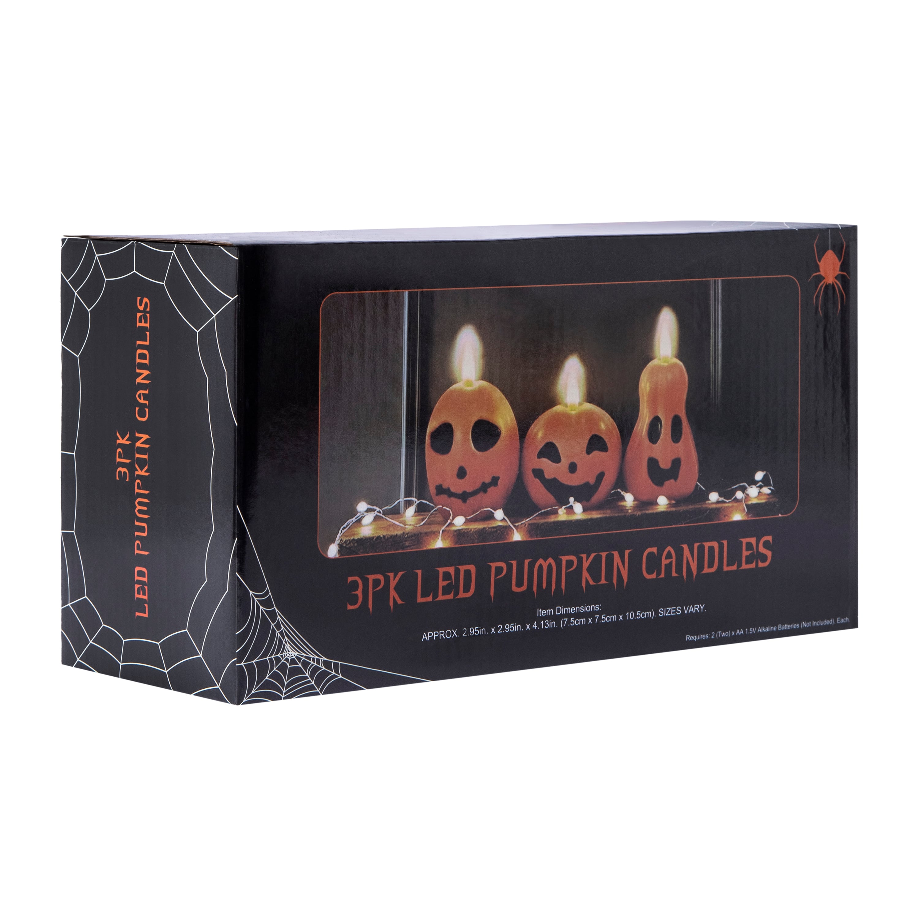 Velas LED Calabaza Halloween Pack de 3 6