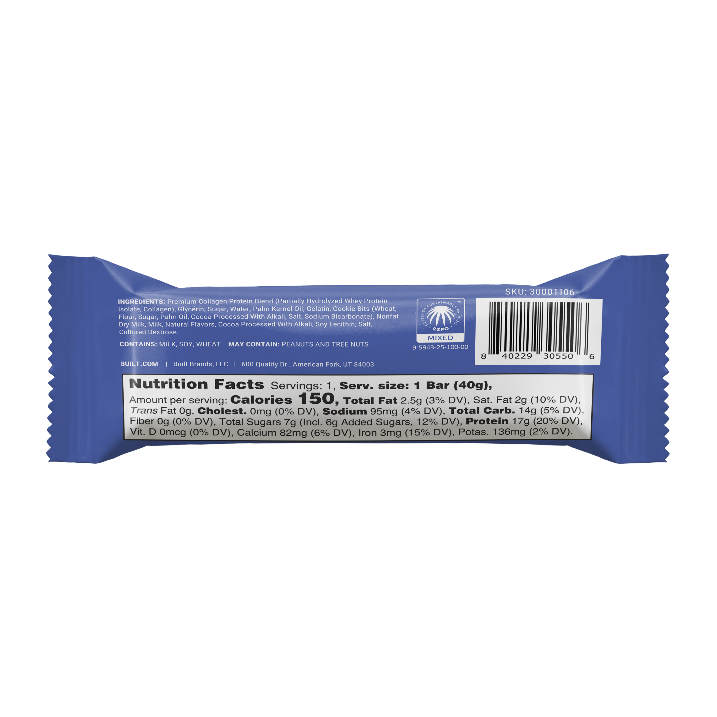 Built Puff Cookies 'N Cream Protein Bar 1.4oz