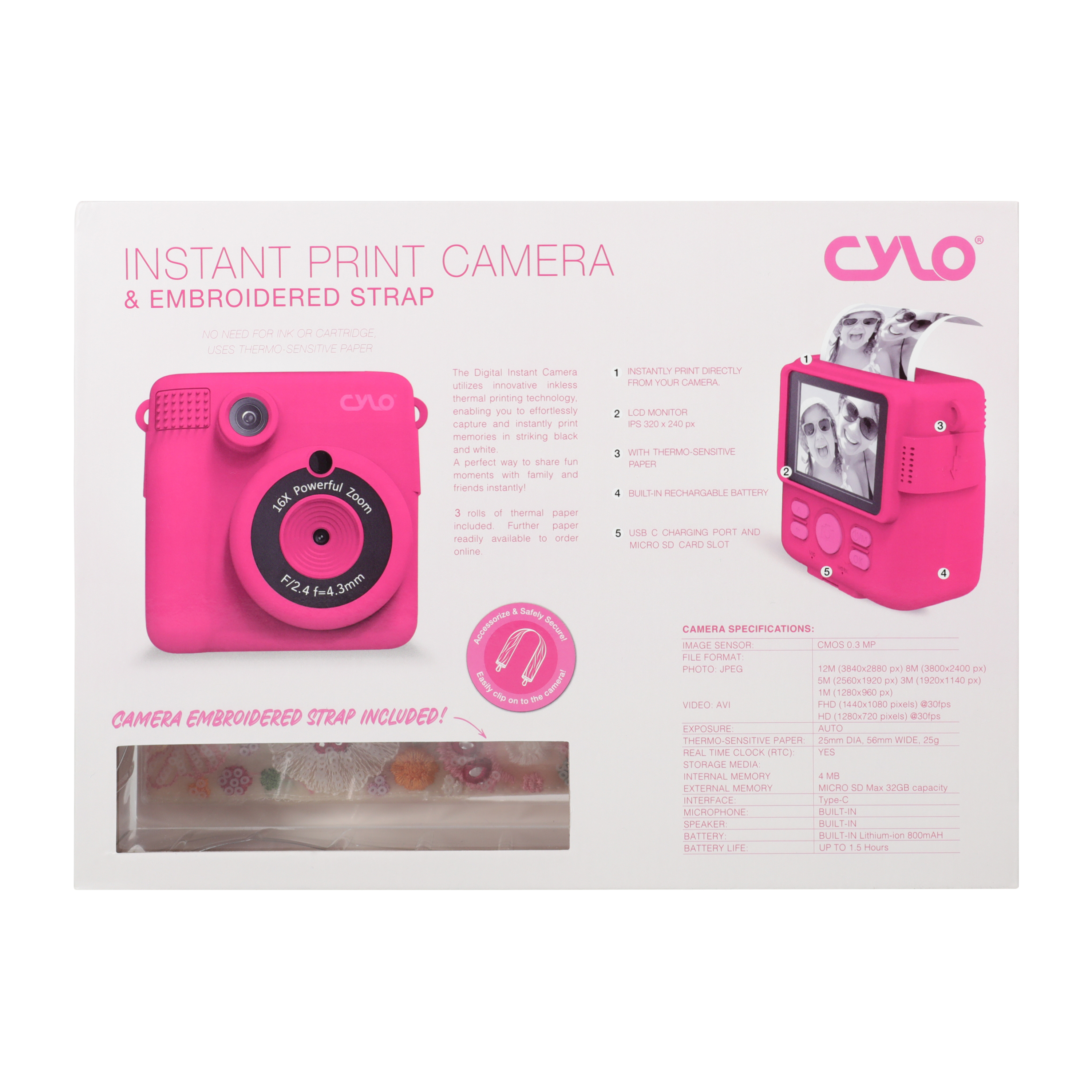 Cylo® Instant Print Camera Set