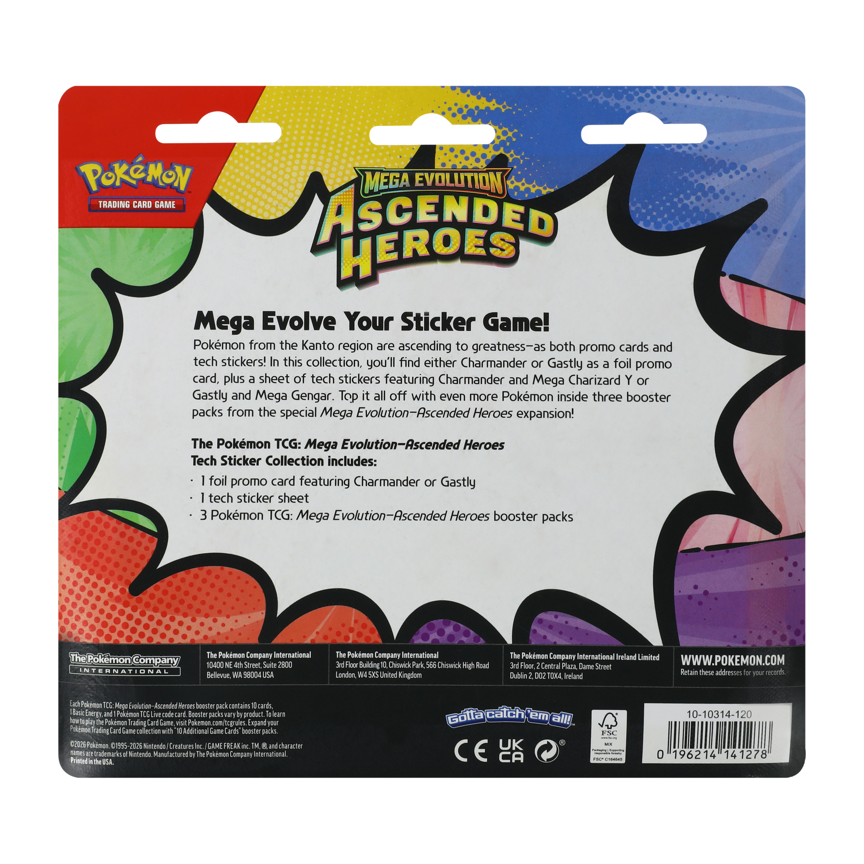 Pokémon™ Mega Evolution Ascended Heroes Tech Sticker Collection (Styles May Vary)