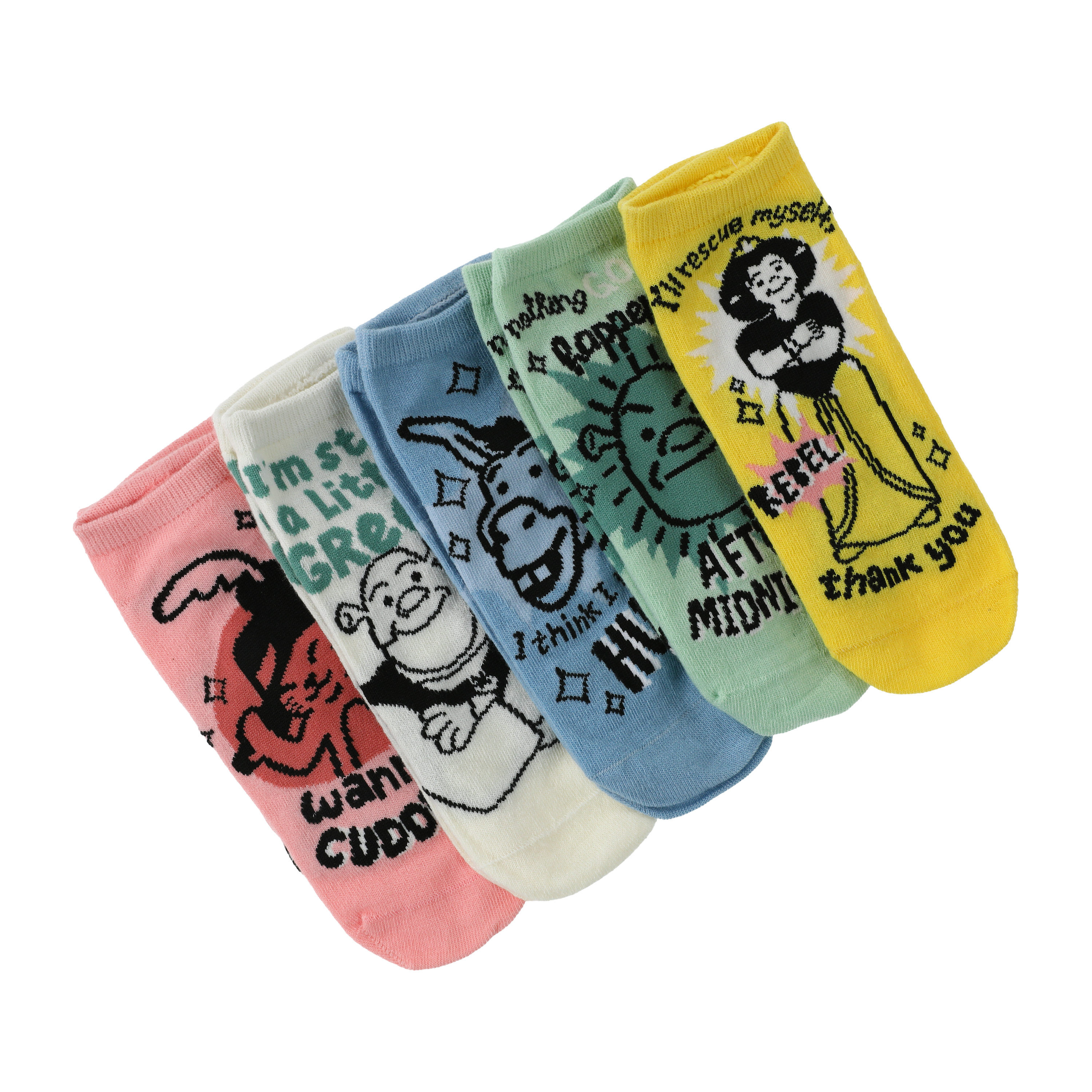 Branded No-Show Socks 5-Pack