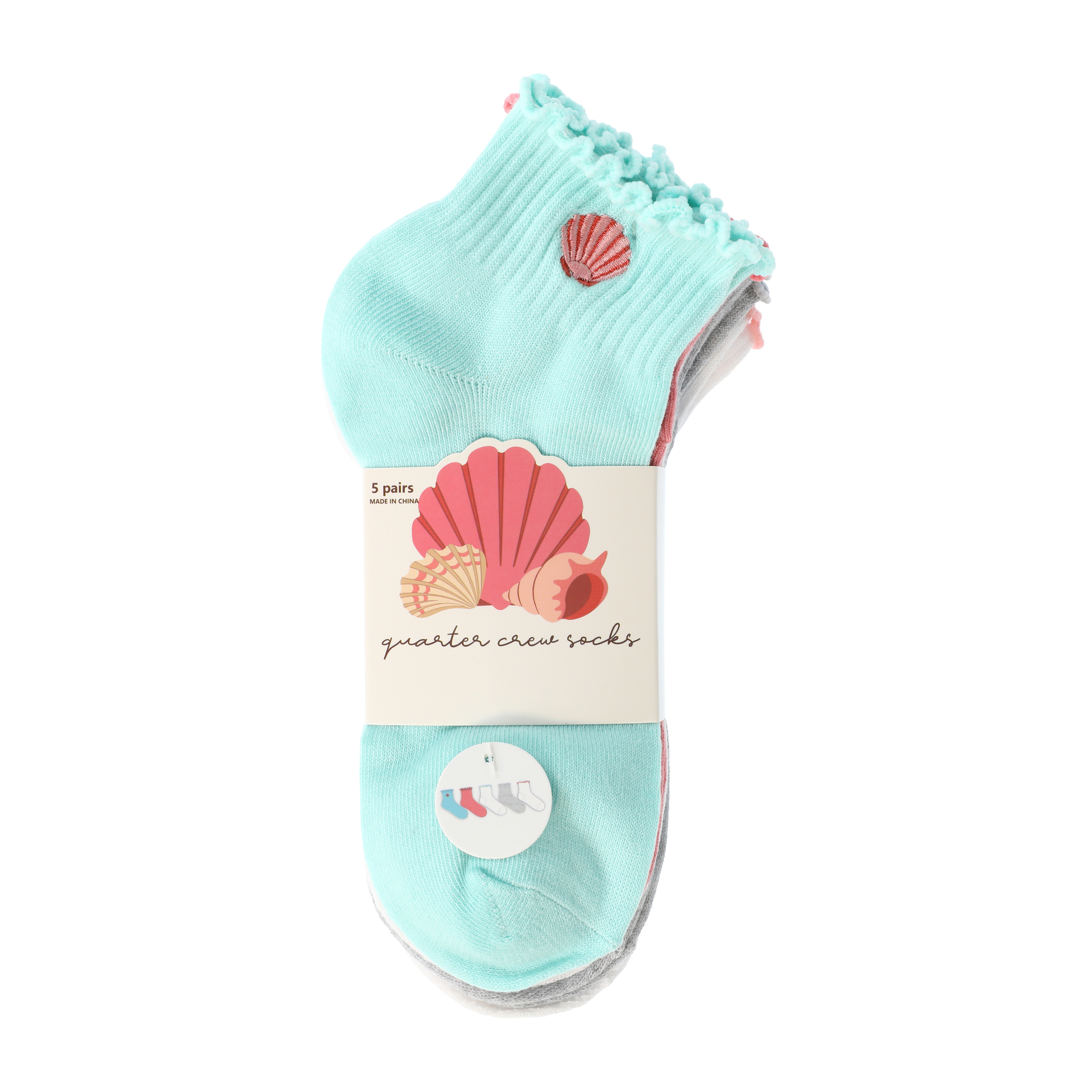 Juniors Cutie Quarters Socks 5-Pairs
