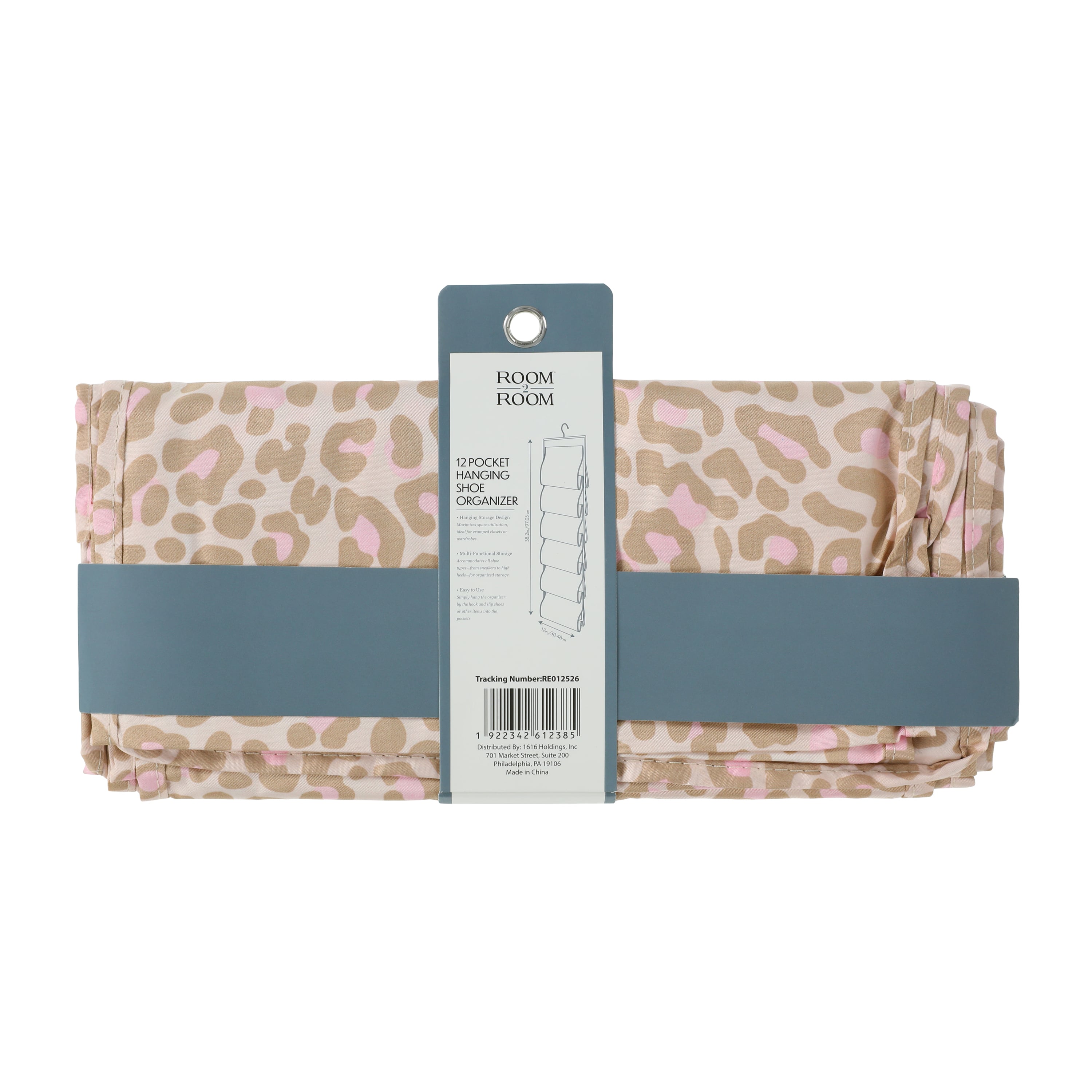 12-Pocket Hanging Shoe Organizer