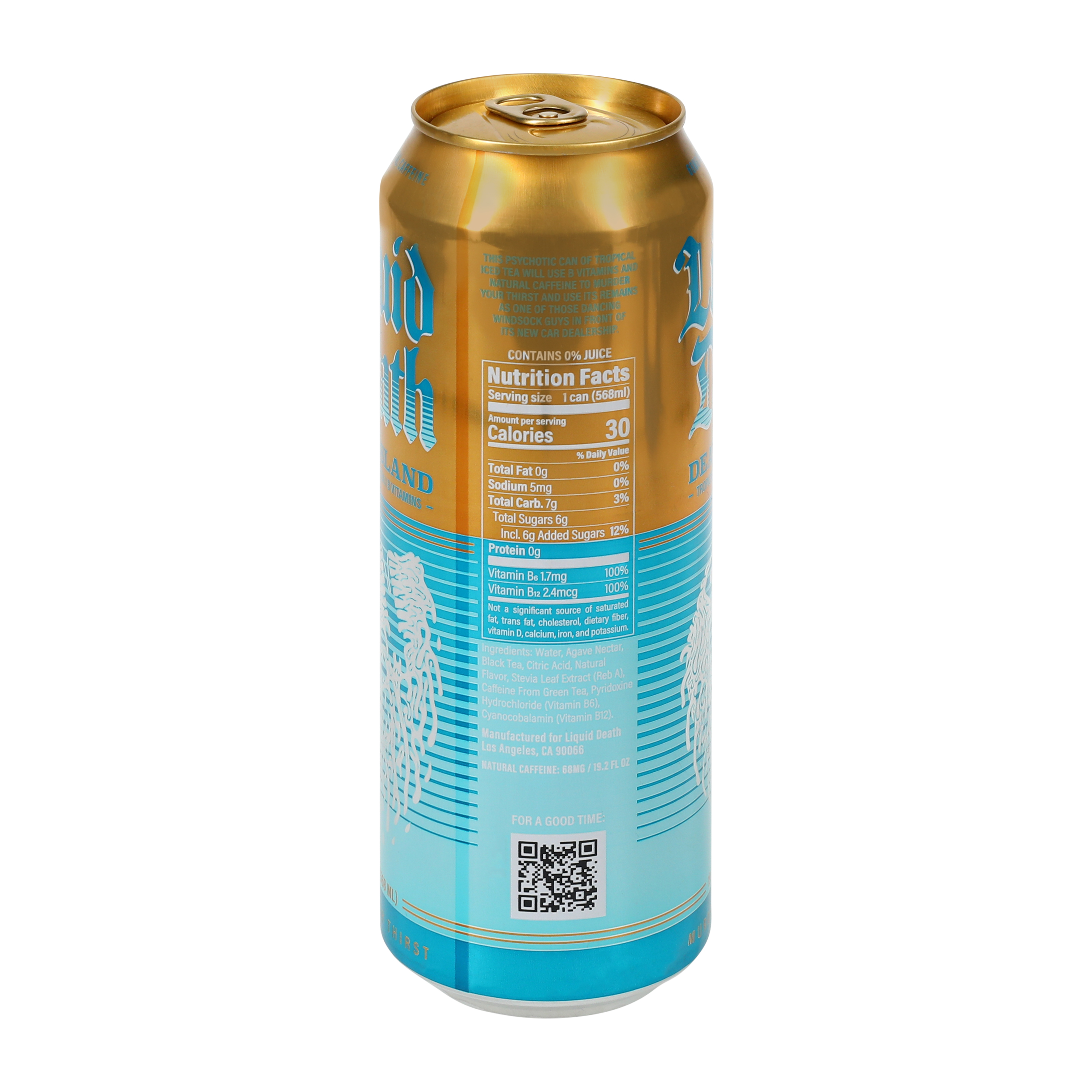 Liquid Death Death Island Tropical Flavored Tea 19.2oz