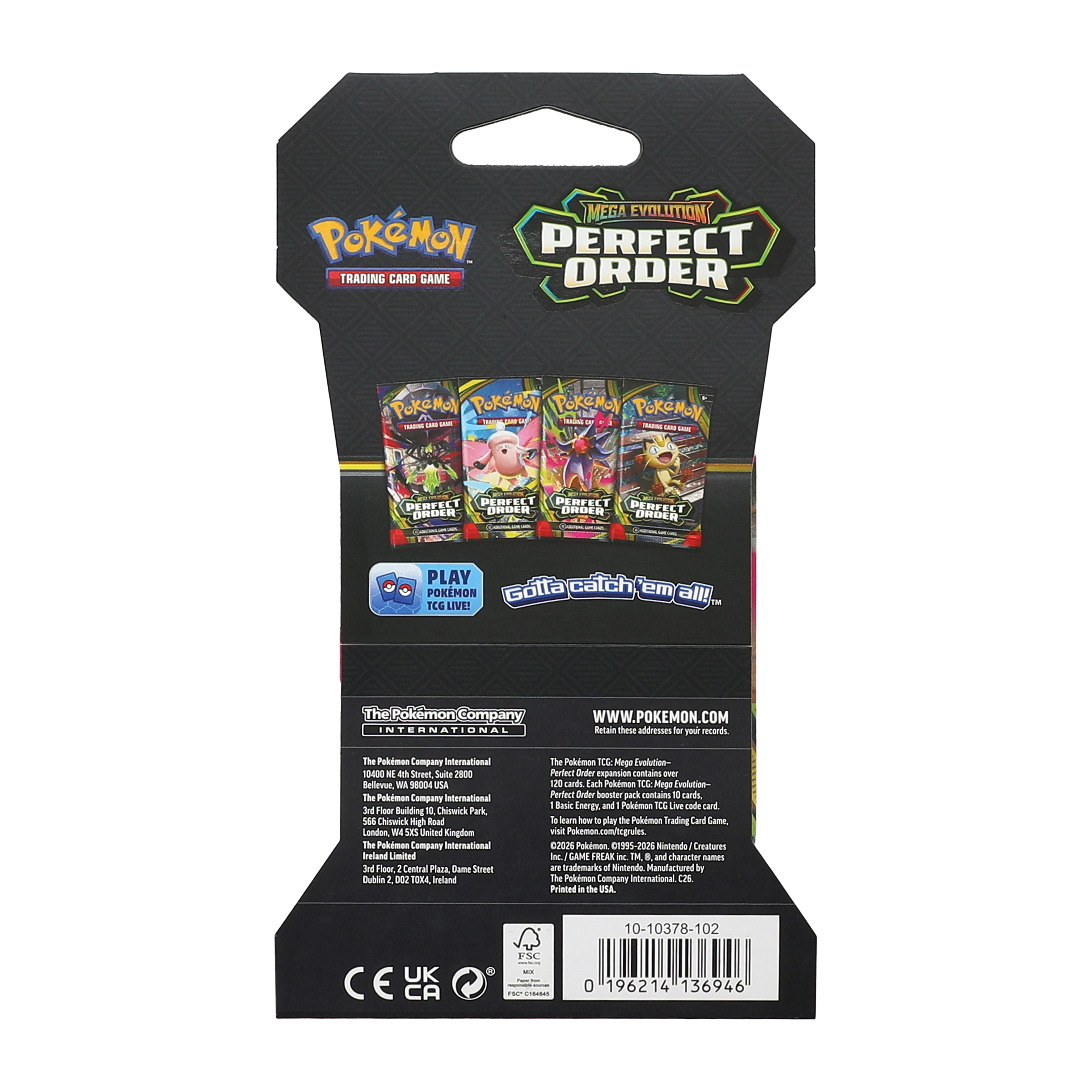 Pokémon Mega Evolution Perfect Order Booster Pack
