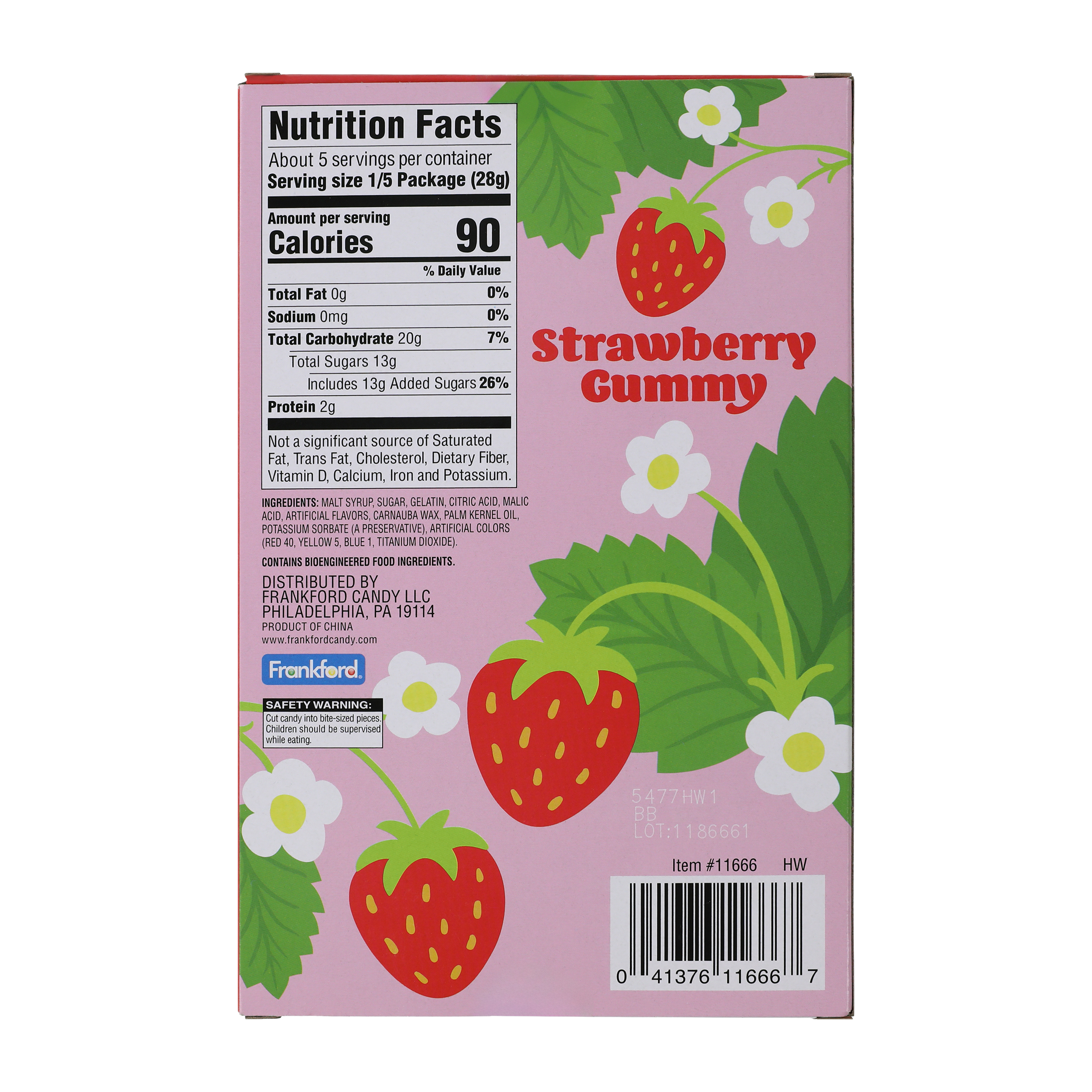 Strawberry Gummy Candy 5.3oz