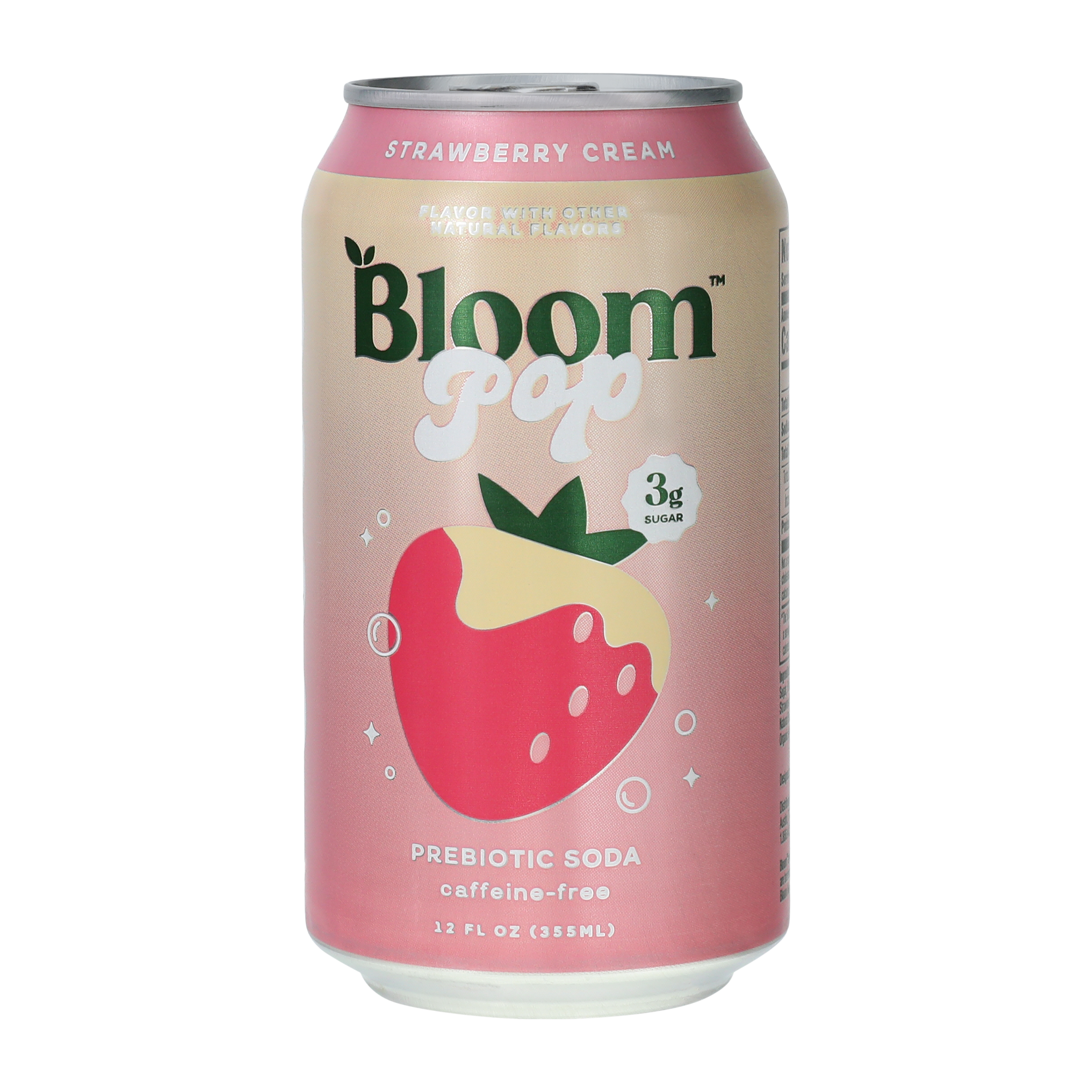 Bloom™ Pop Strawberry Cream Prebiotic Soda 12oz
