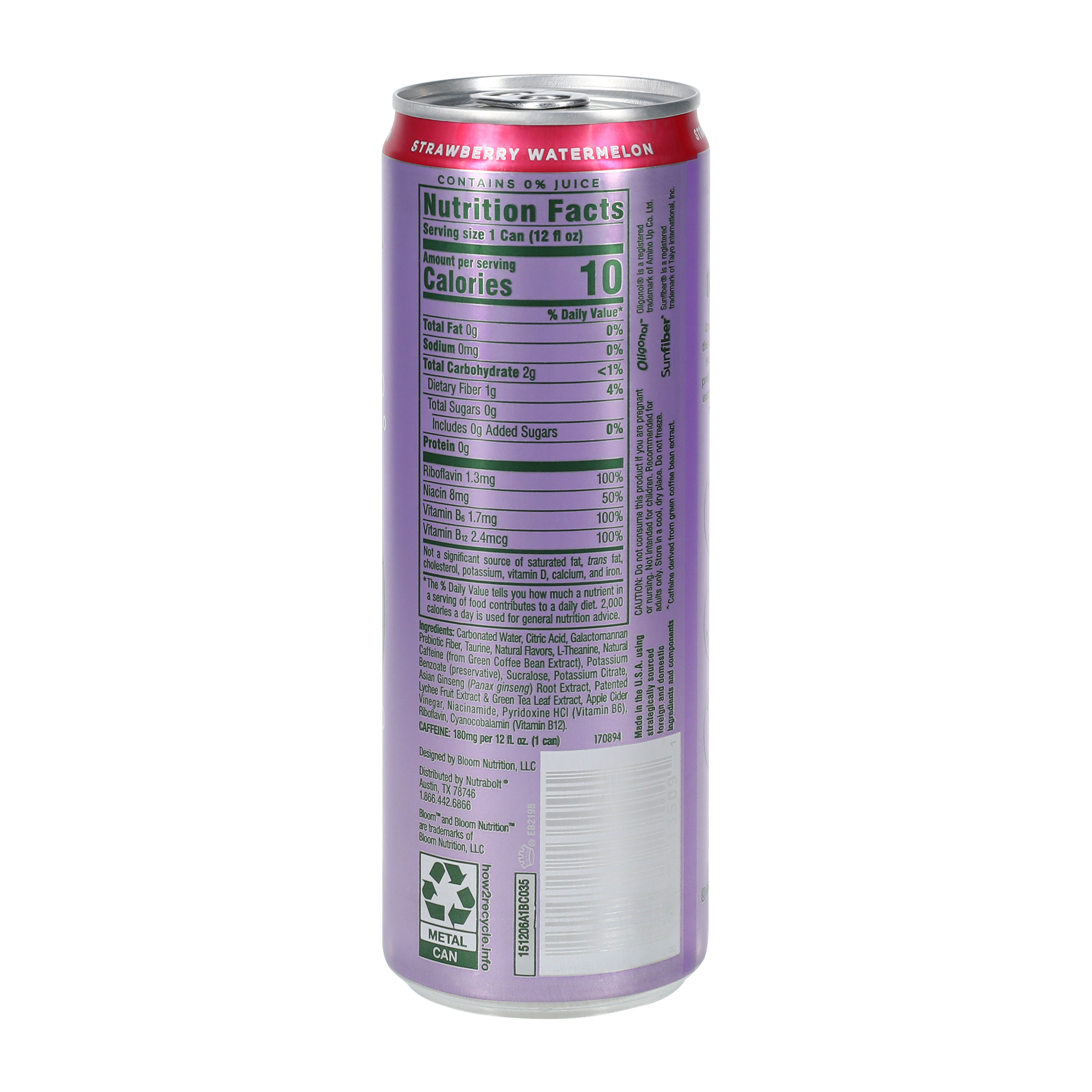 Bloom™ Strawberry Watermelon Sparkling Energy Drink 12oz