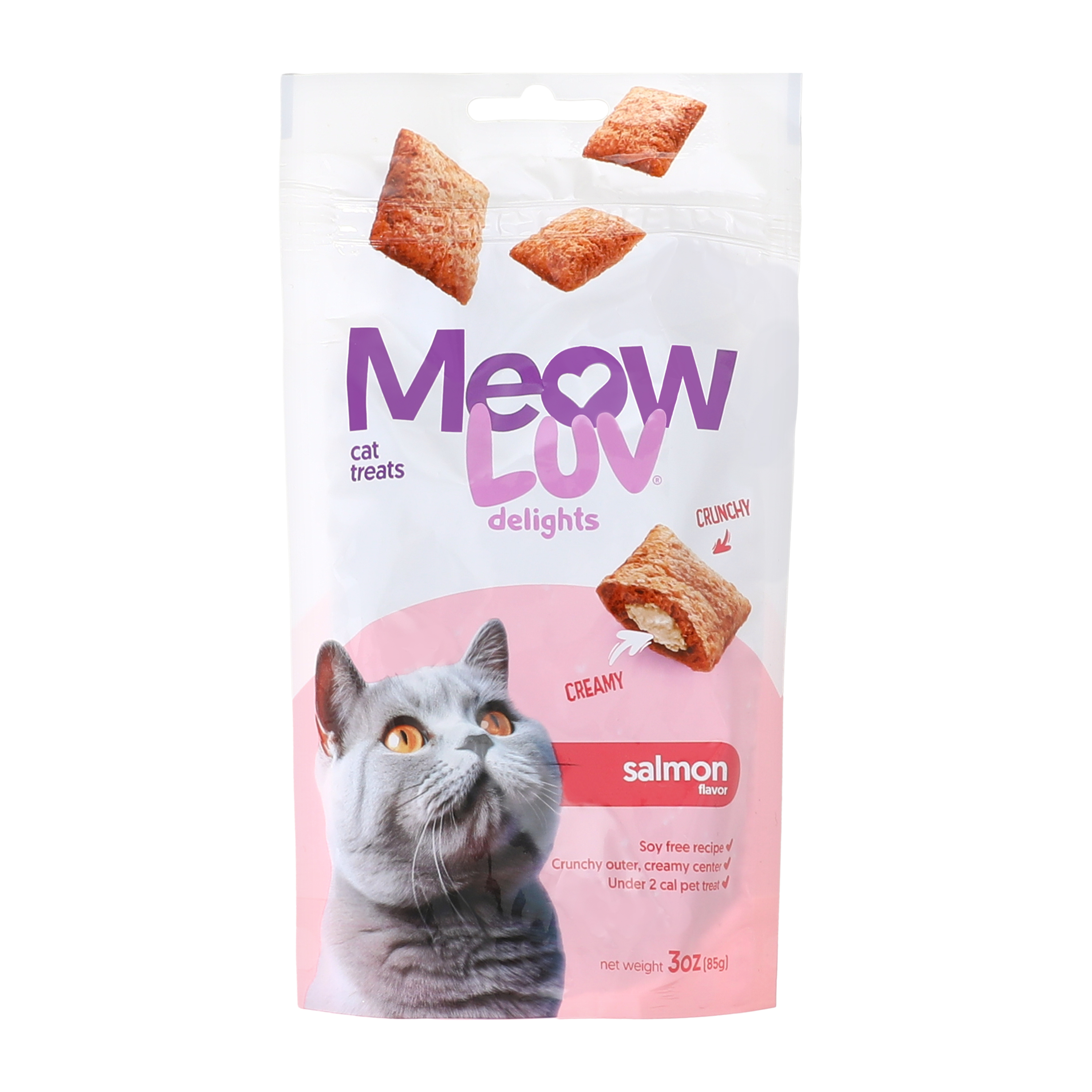 Meow Luv Delights Salmon Flavored Cat Treats 3oz