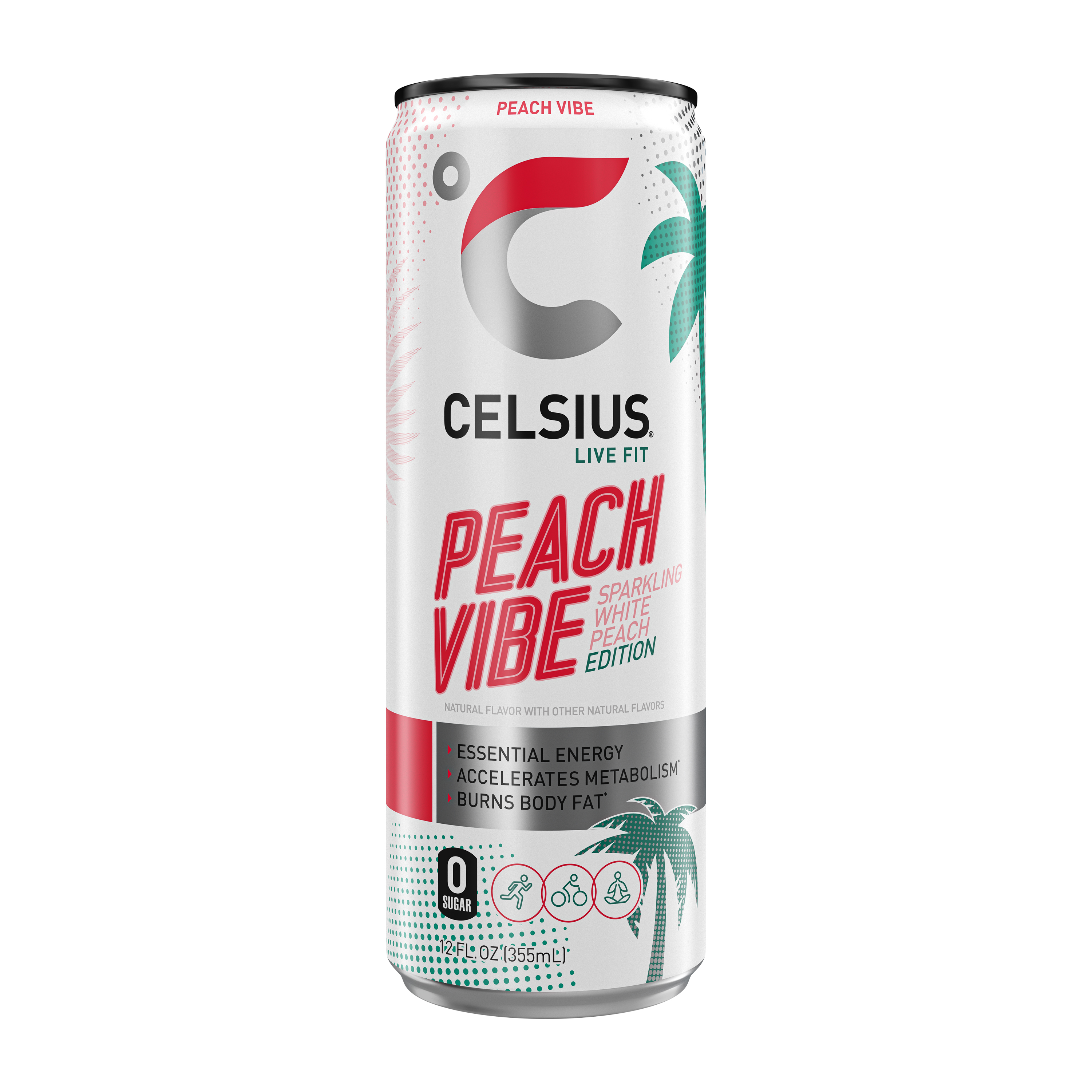 Celsius® Peach Vibe Energy Drink 12oz