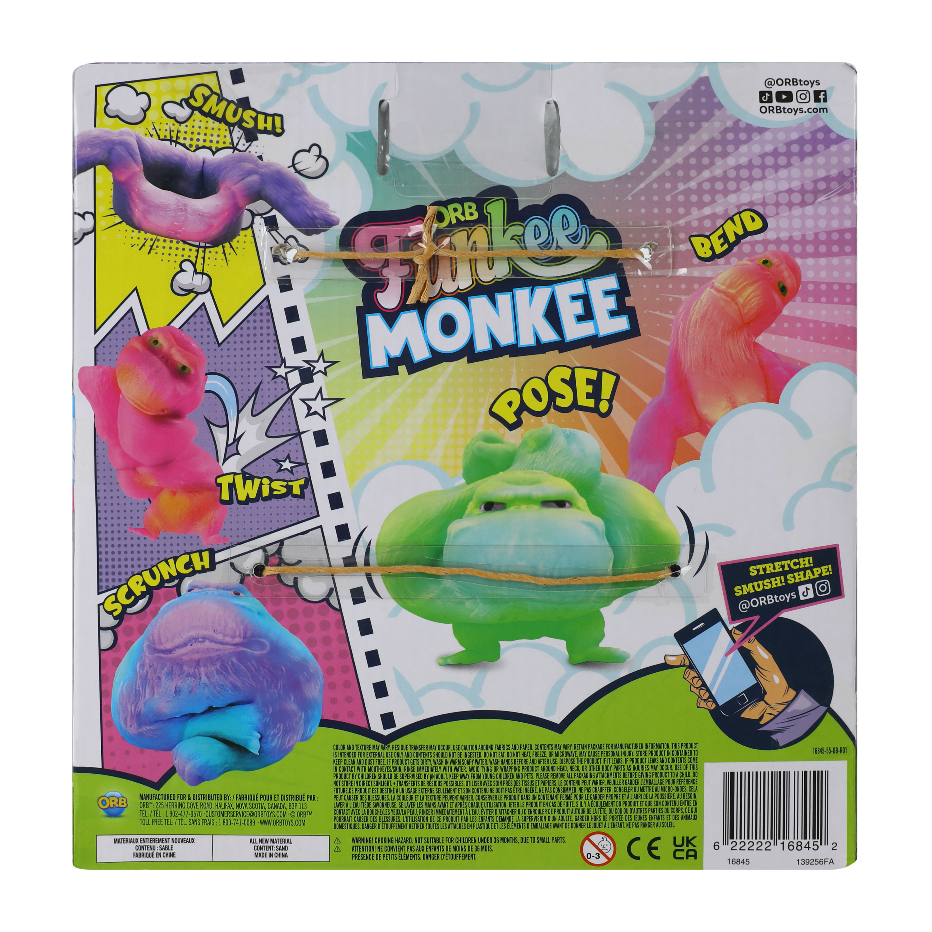 ORB Funkee Monkee Toy (Styles May Vary)