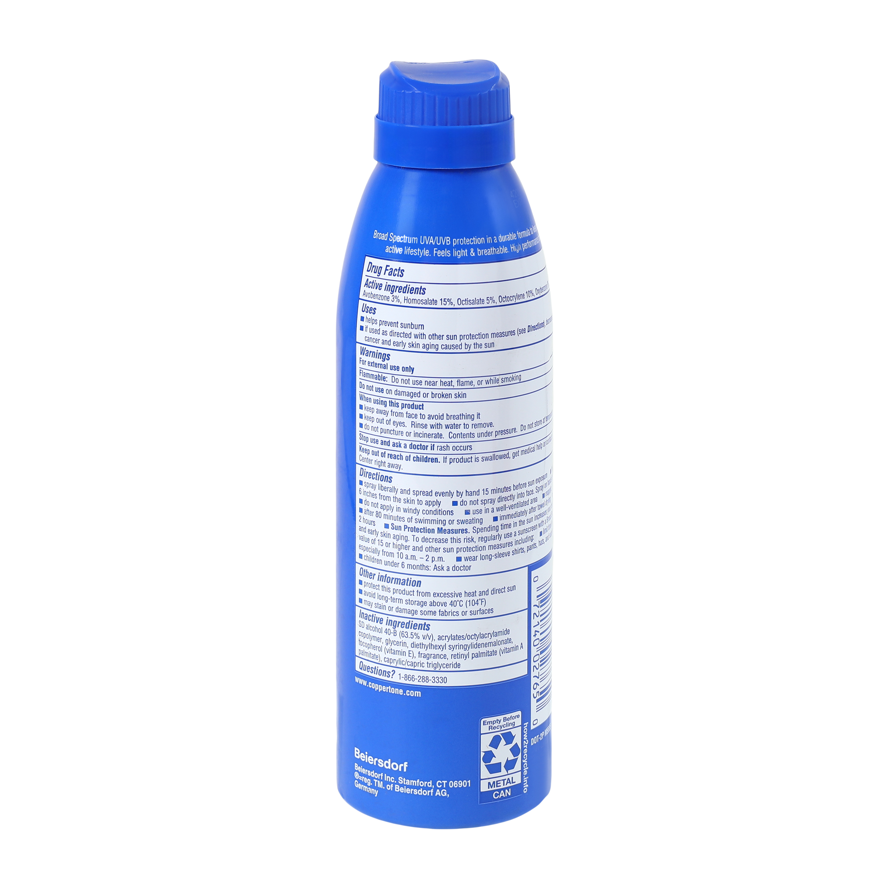 Coppertone® Sport SPF70 4-In-1 Sunscreen Spray 5.5oz