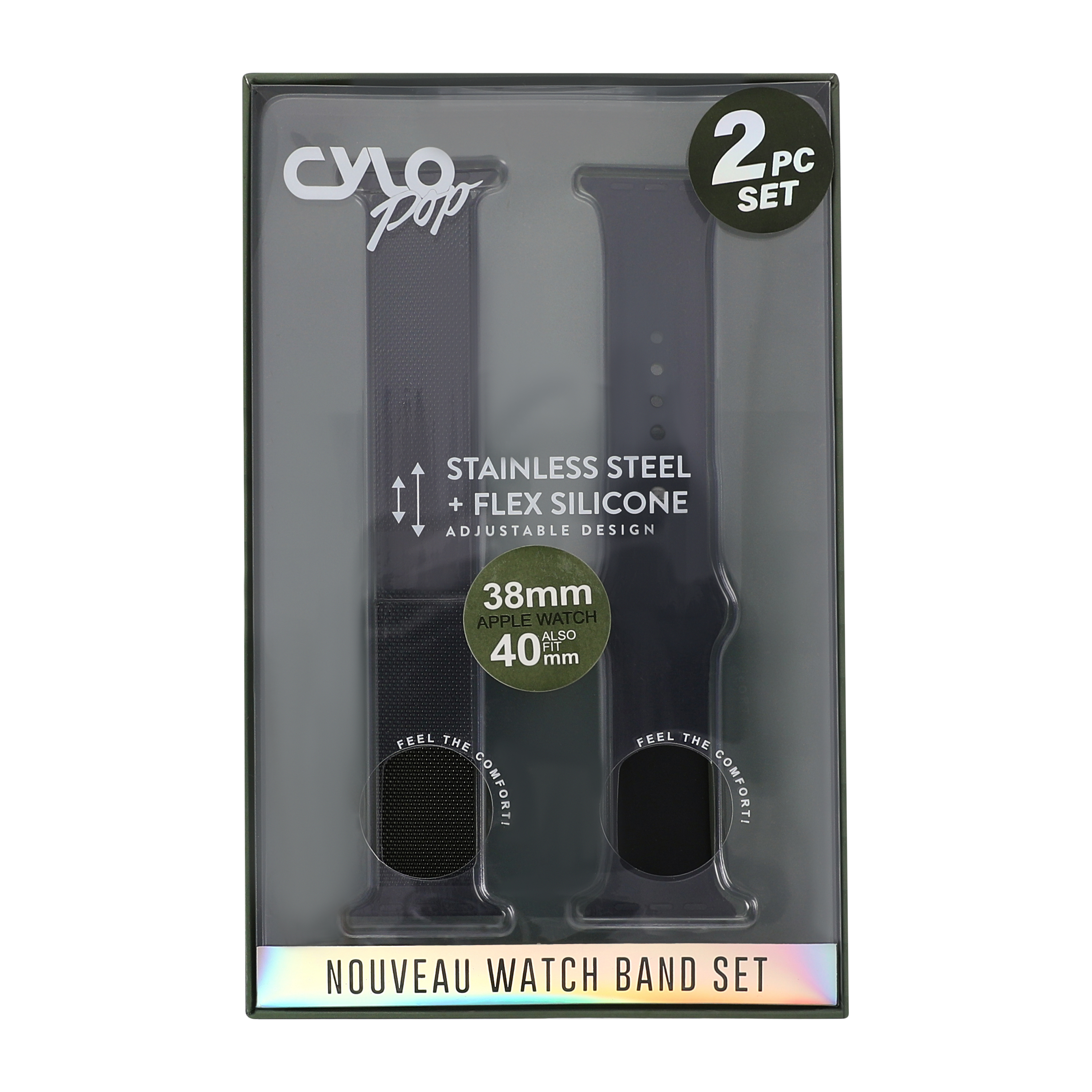 Cylopop Nouveau Watch Band Set For Apple Watch® 38/44mm 2-Pack