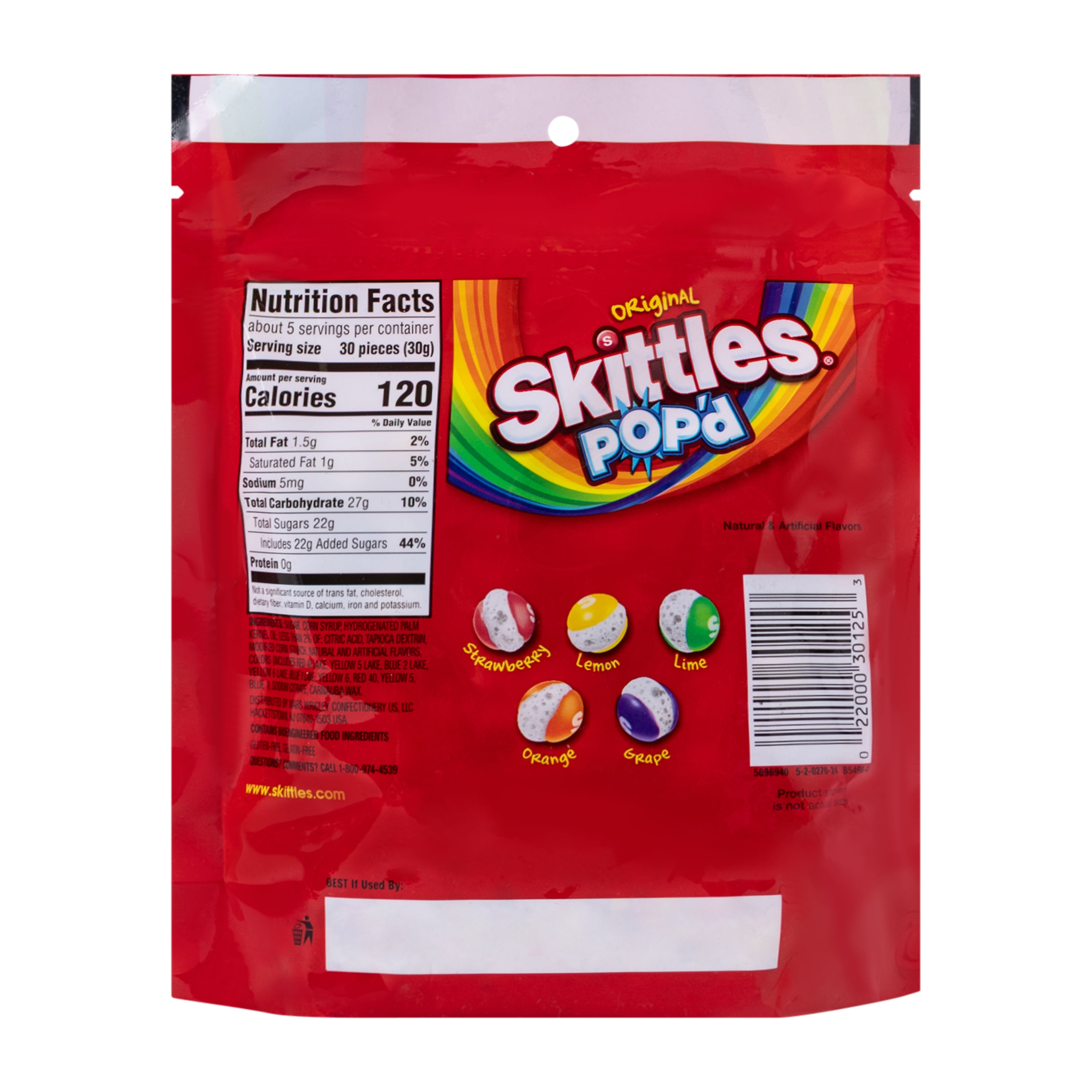 Skittles Popd Deshidratados: El Crunch Frutal que te Encanta 5.5oz 4