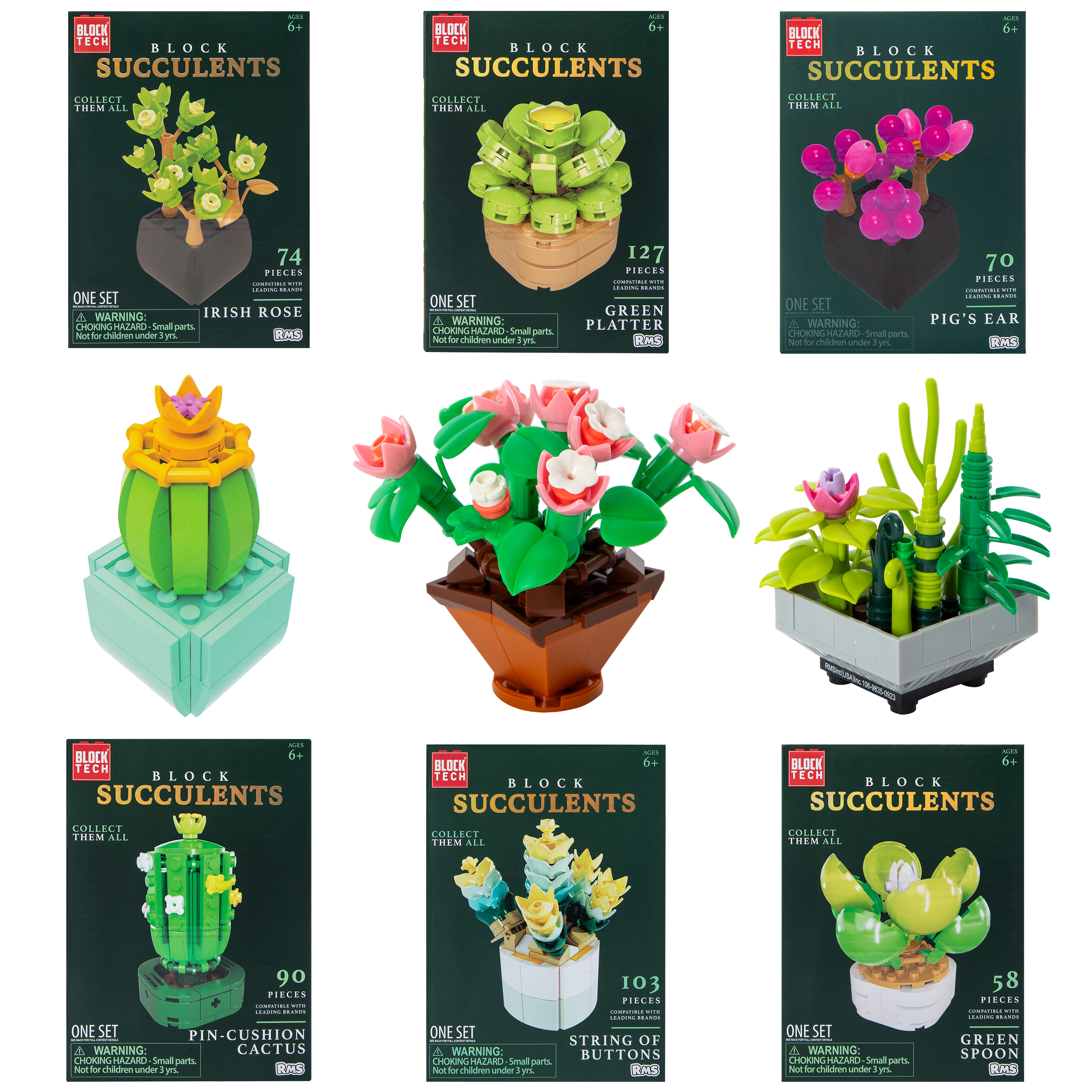 Succulent Garden Building Block Bundle