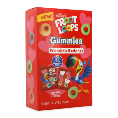 froot loops® gummies valentine friendship exchange 21-count | Five