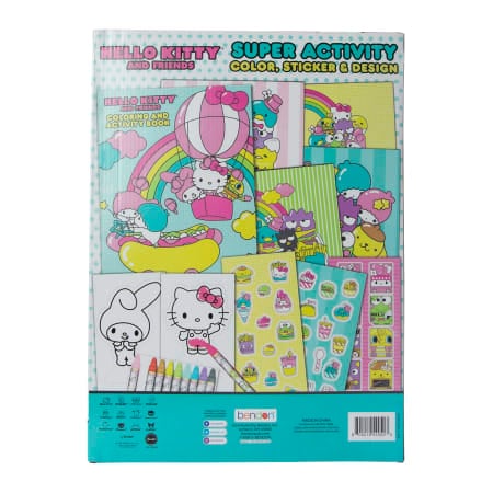 Sanrio Hello Kitty Ultimate Activity Set: Portfolio Con Libri Da Colorare, Adesivi, Puzzle E Pastelli, Per Bambine