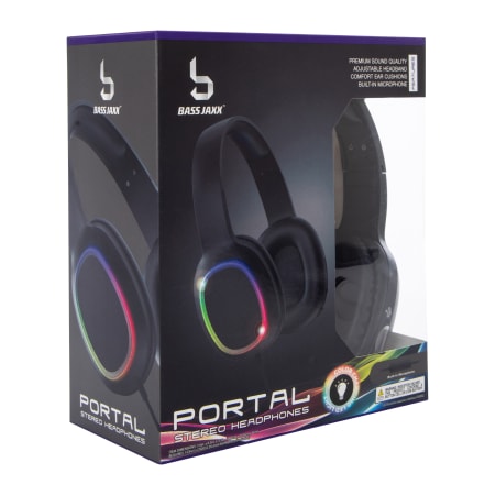 Portal Stereo LED Wired Headphones With Mic | Five Below