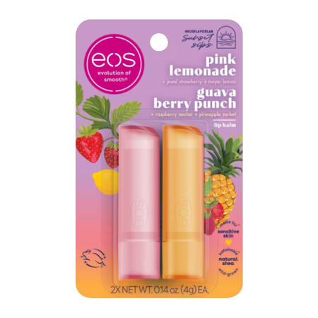 eos Pink Lemonade & Guava Berry Punch Lip Balm Sticks 2-Count | Five Below