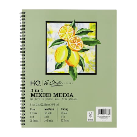HQ 3-in-1 Mixed Media Sketch Book | Five Below